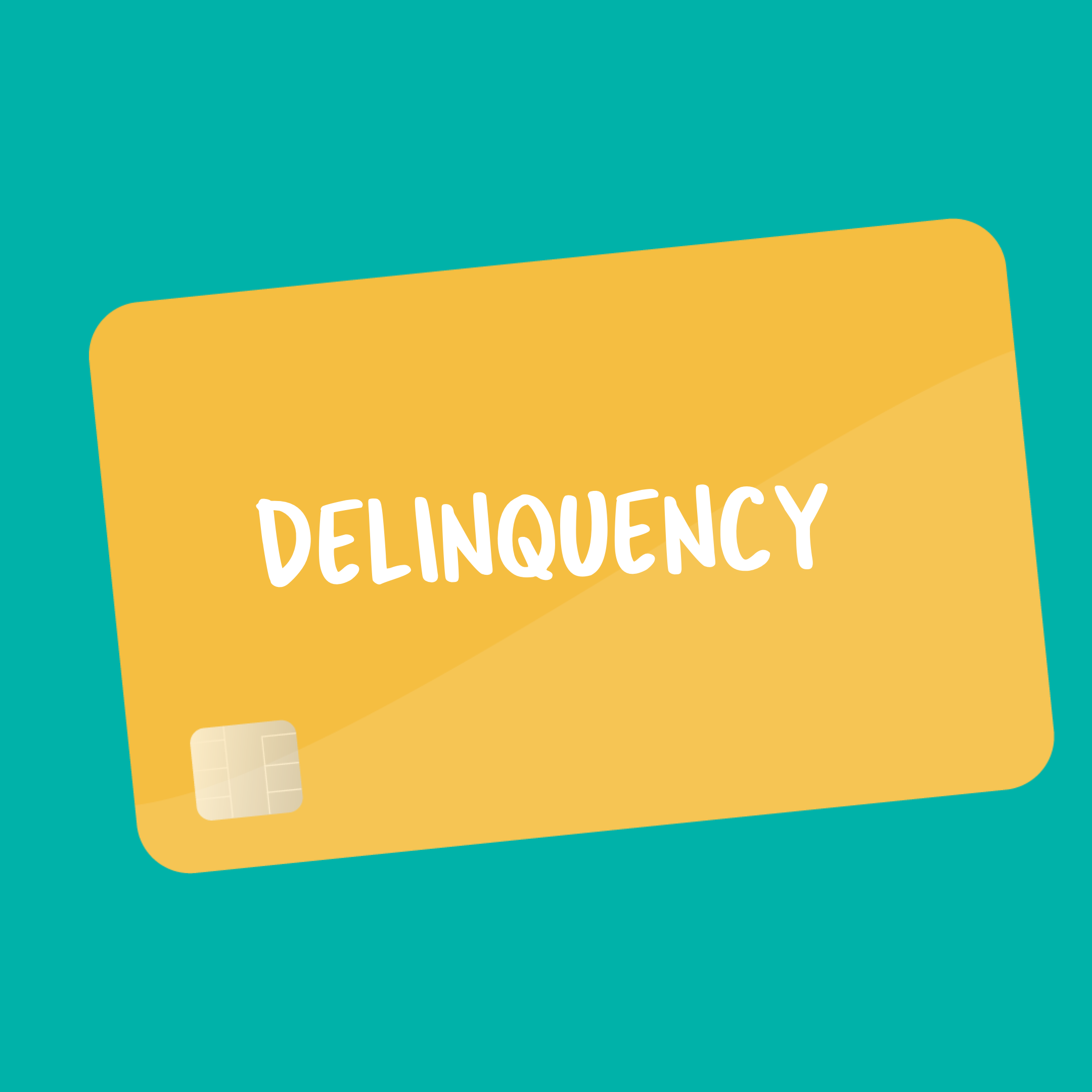 flashcard for credit delinquency 