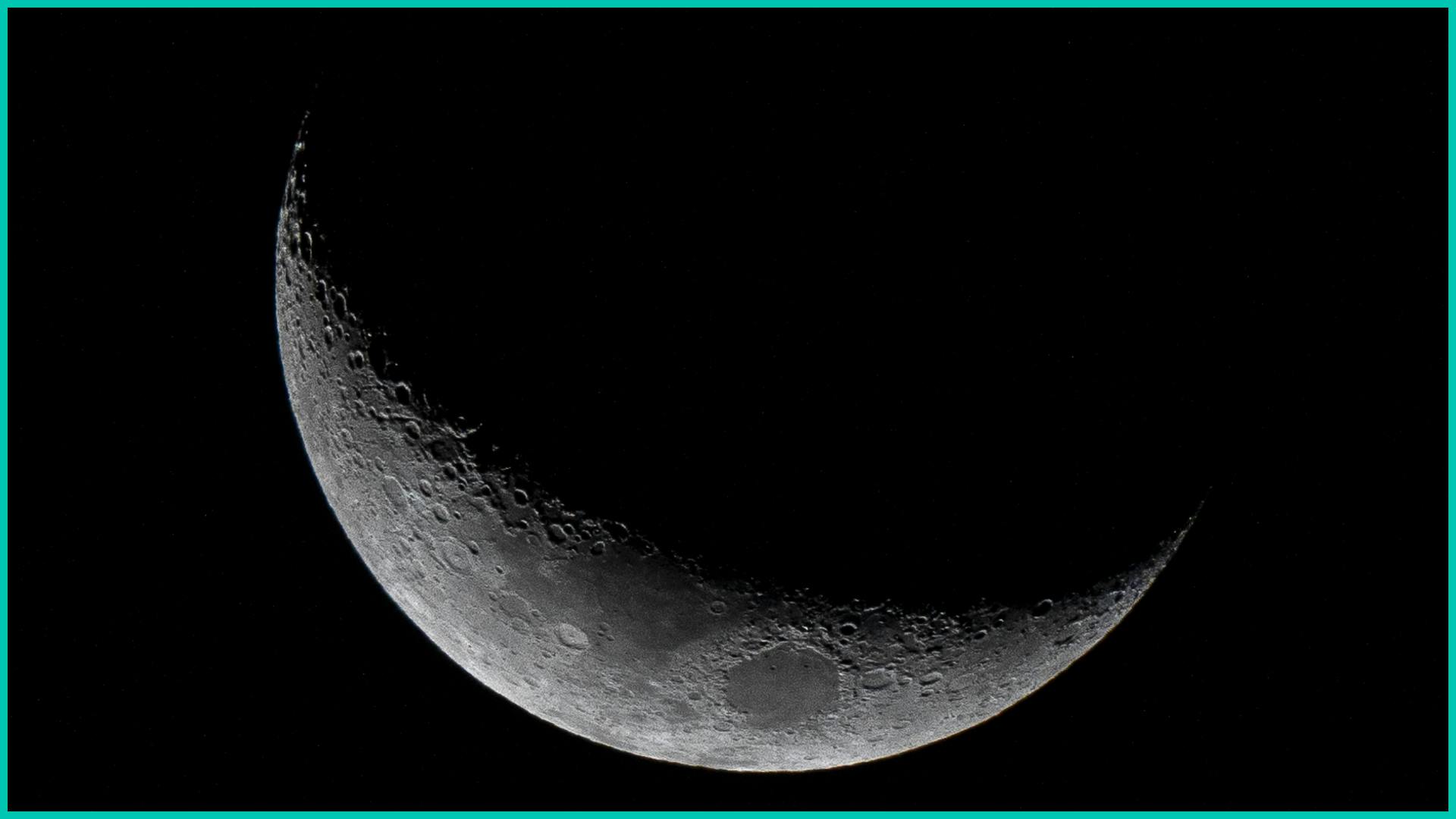 The waxing crescent moon.