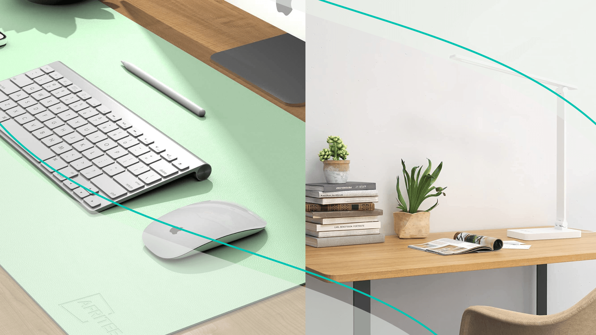 Desk lamp and desk calendar 