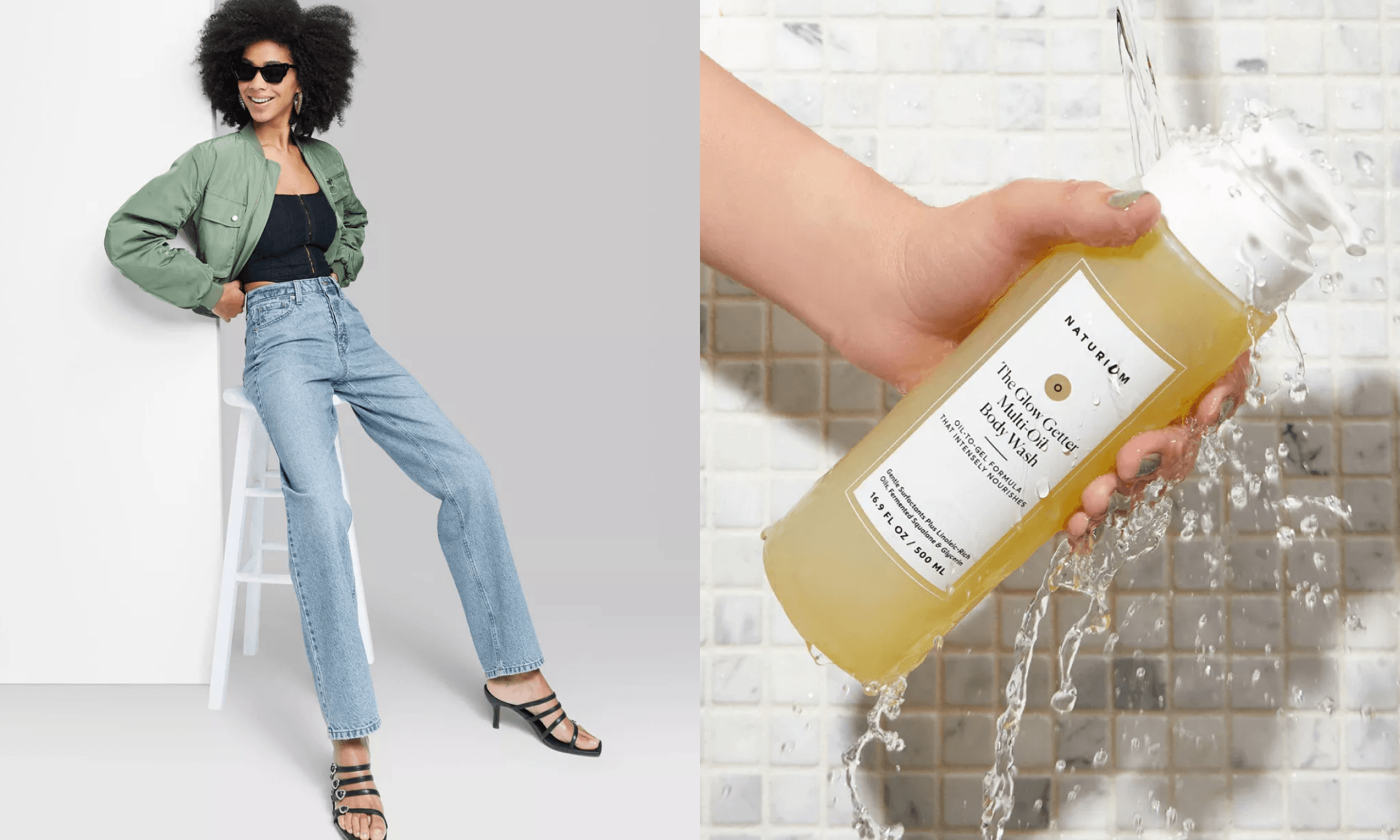 Target jeans, Naturium bodywash