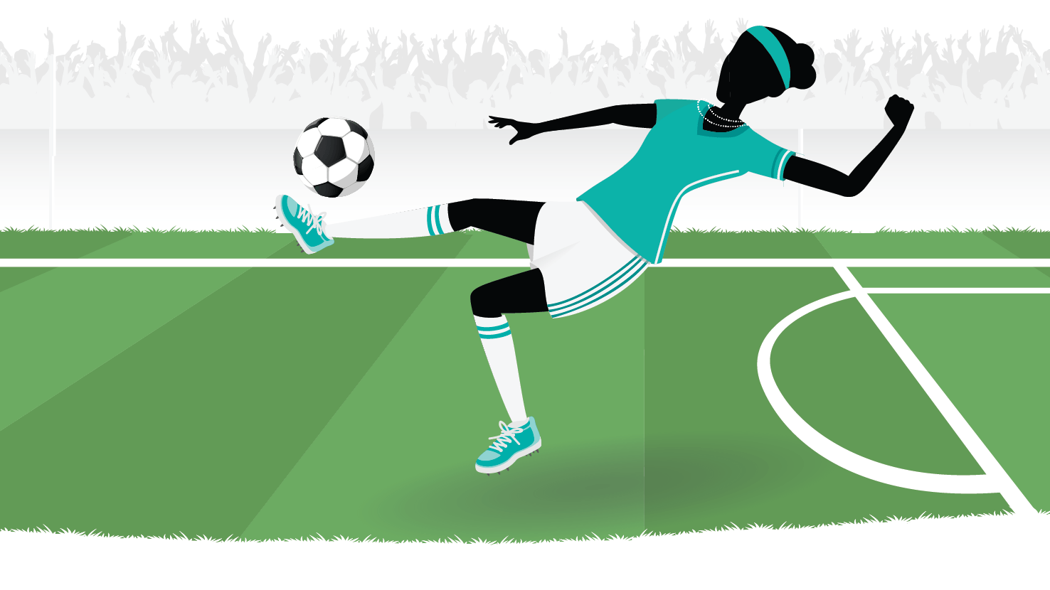 Skimm Girl playing soccer