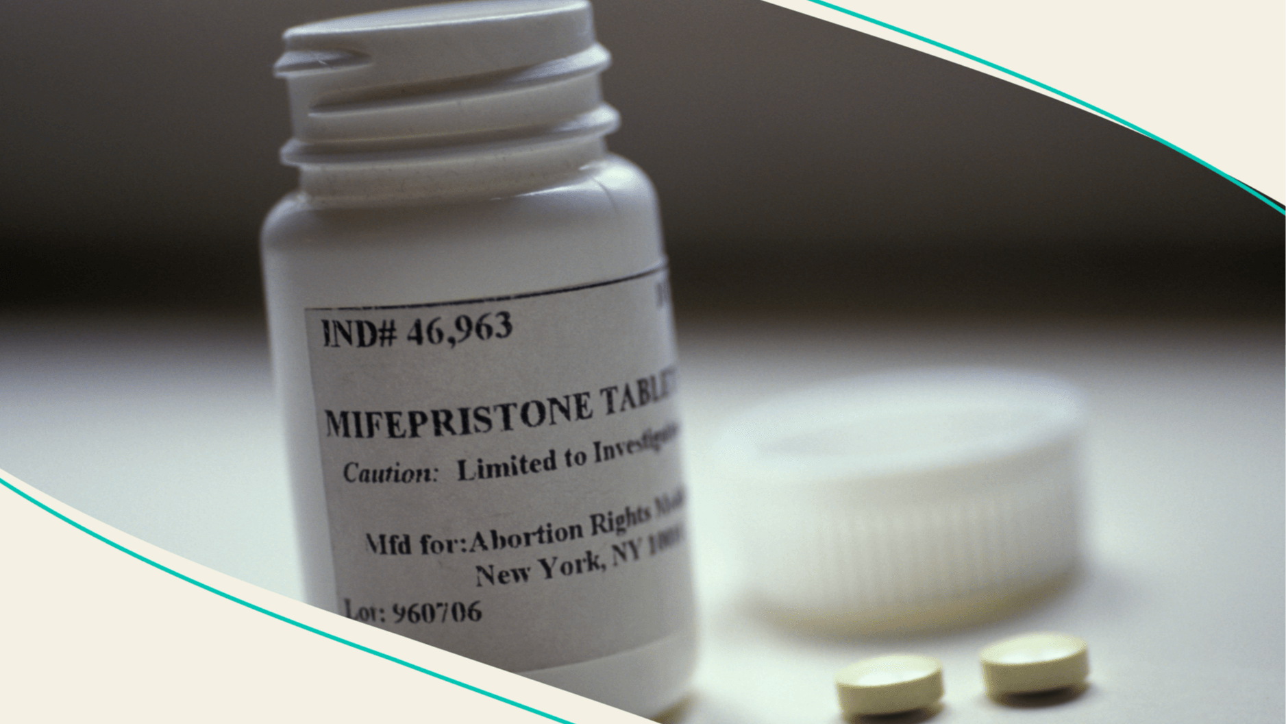 Mifepristone pill bottle