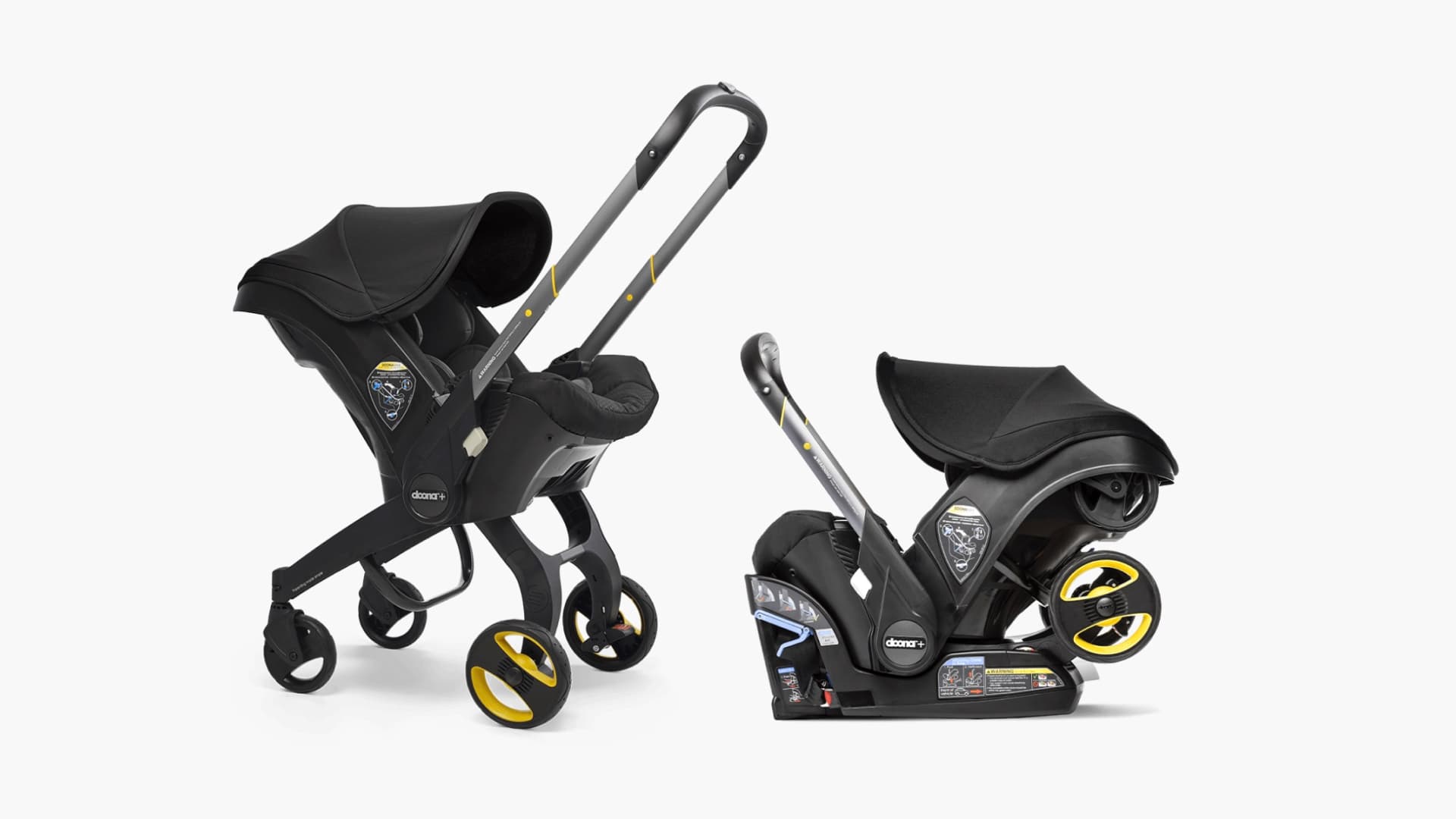 A Doona car seat and stroller. 