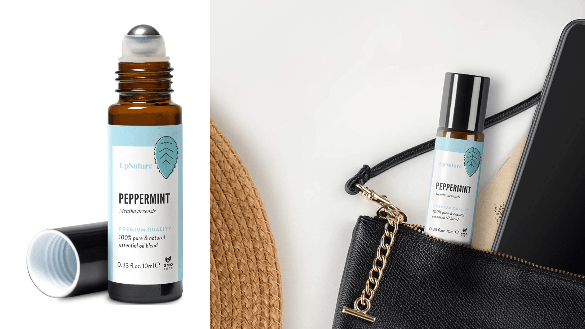 Peppermint essential oil roller