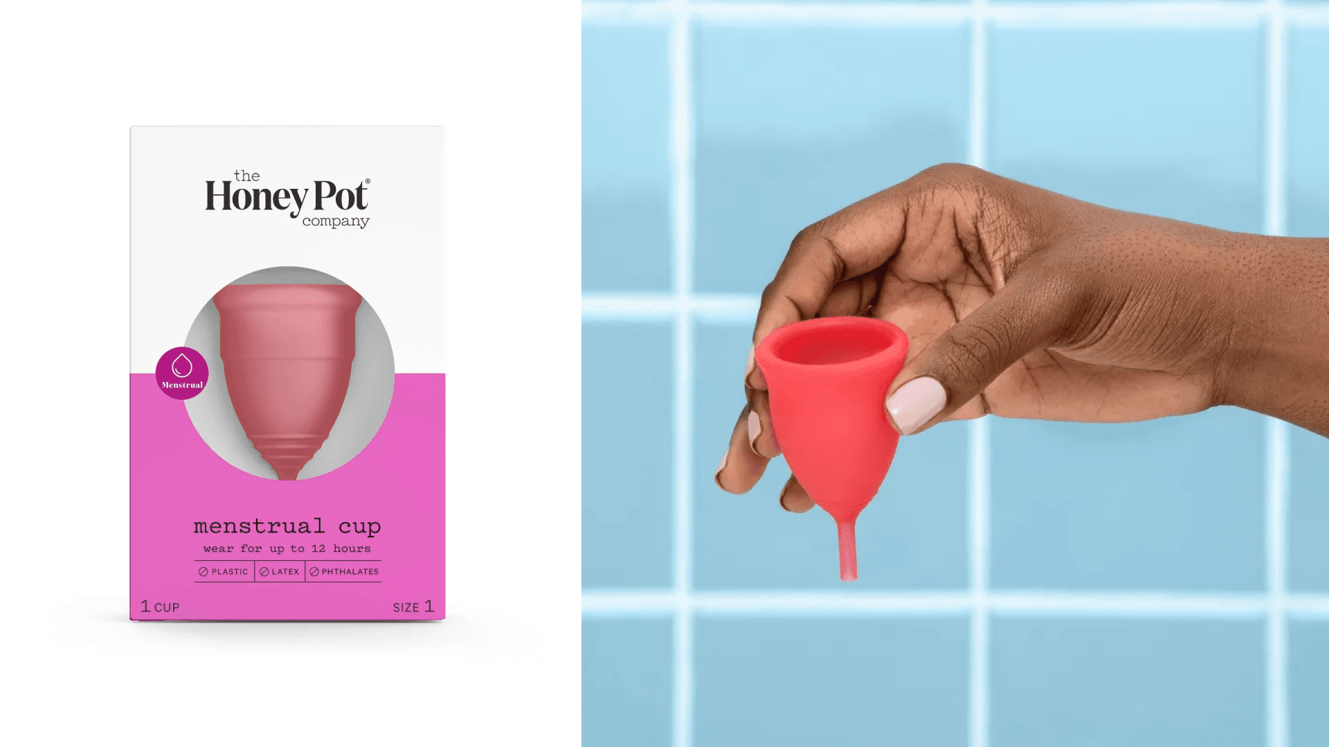reusable menstrual cup made from silicone