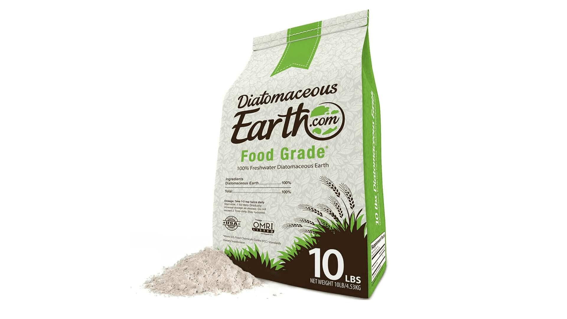 DiatomaceousEarth 10 LBS Food Grade Diatomaceous Earth - 100% Organic All Natural Diamateous Powder - Diametaceous for Humans is Safe Around Children