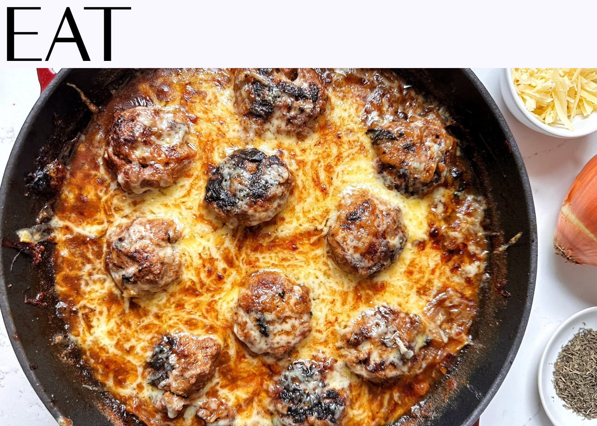 Rachel Mansfield’s French Onion Soup Meatballs