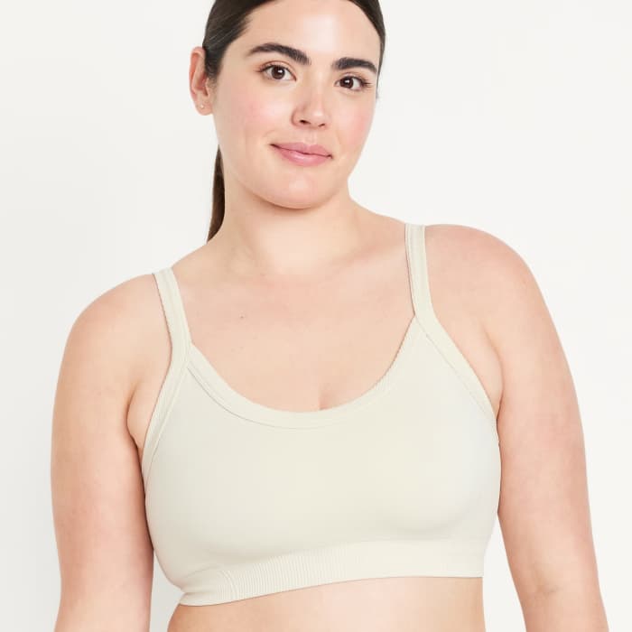 Old Navy Light Support Fluid Seamless Ribbed Sports Bra