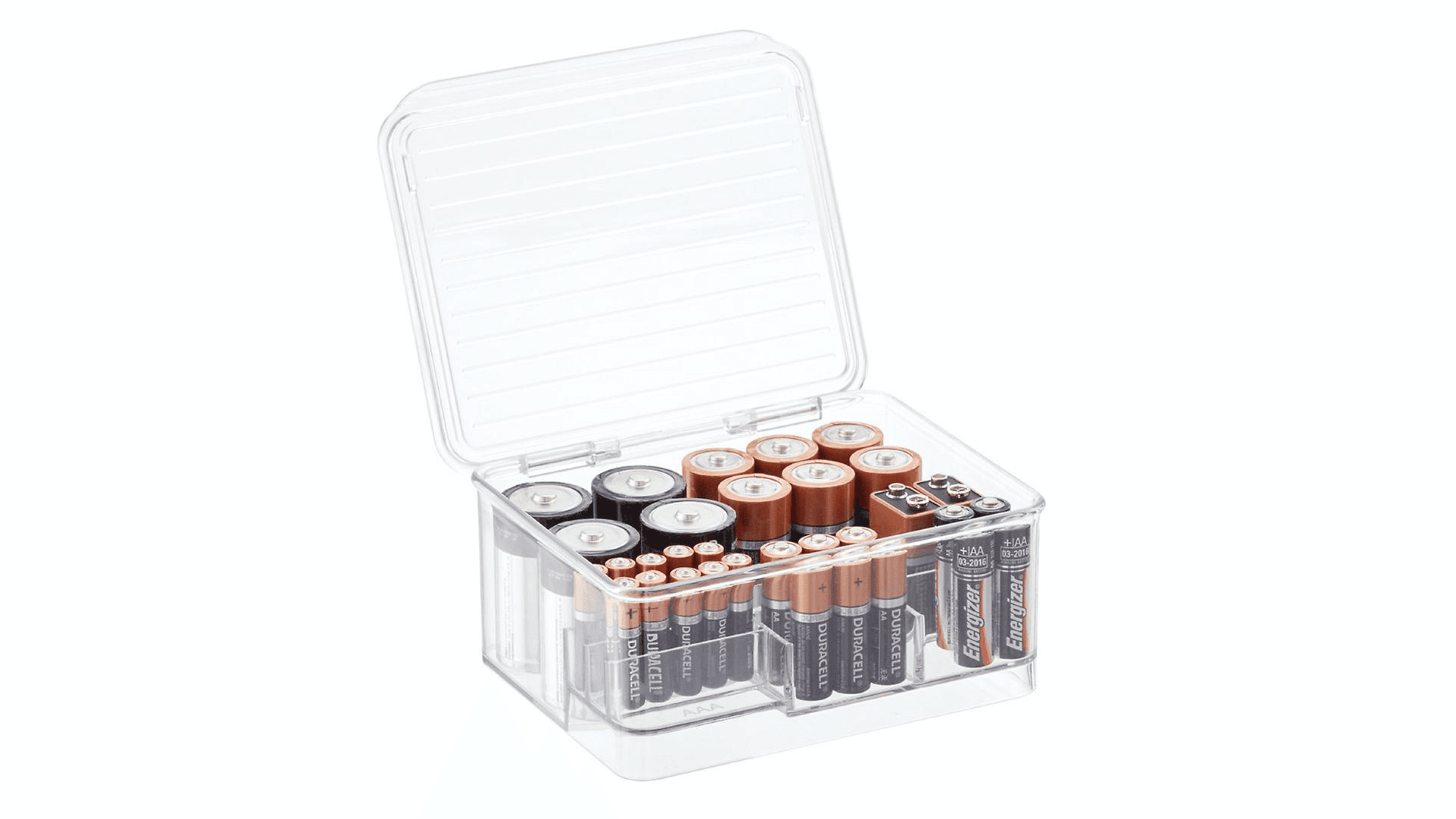 battery bin to easily store batteries