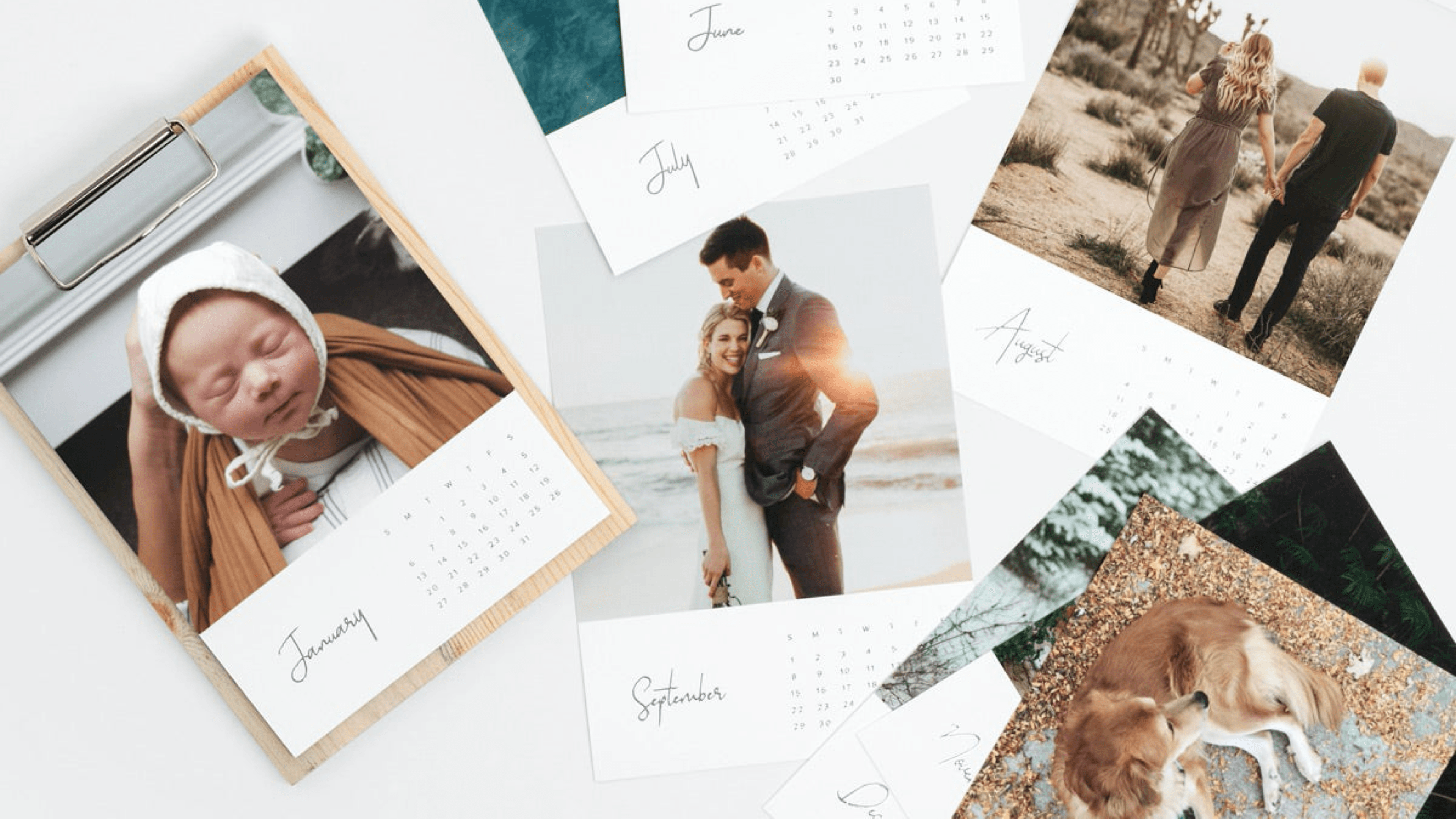 customized photo desk calendar