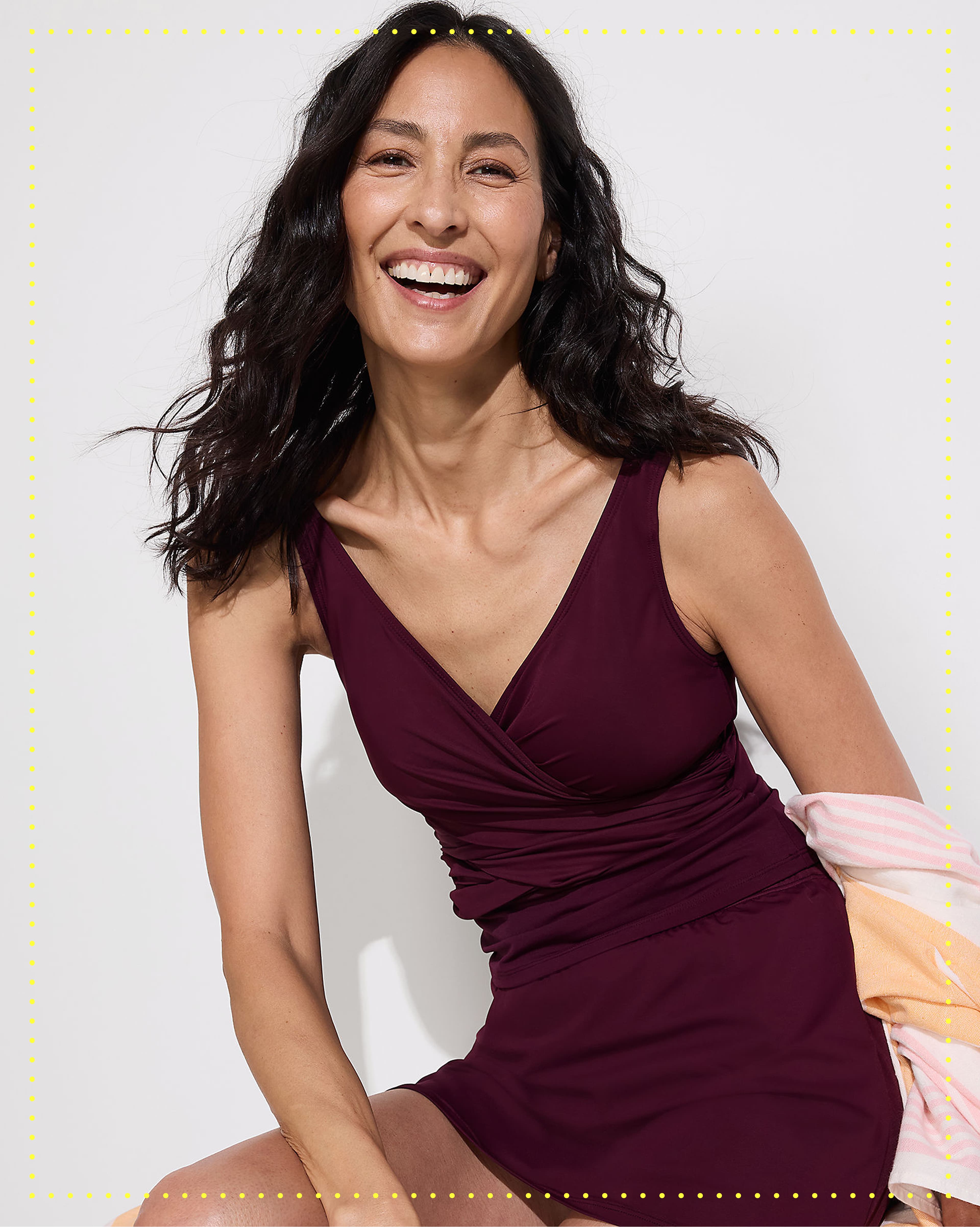 Lands’ End Women’s SlenderSuit Wrap Tankini Top