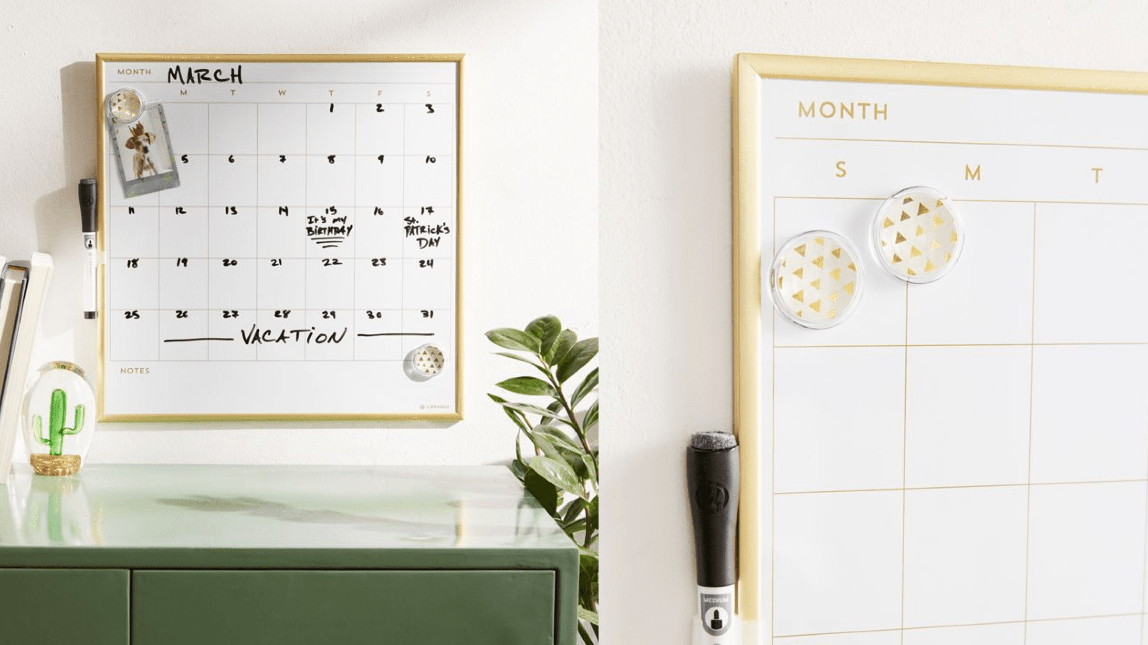 white board with markers