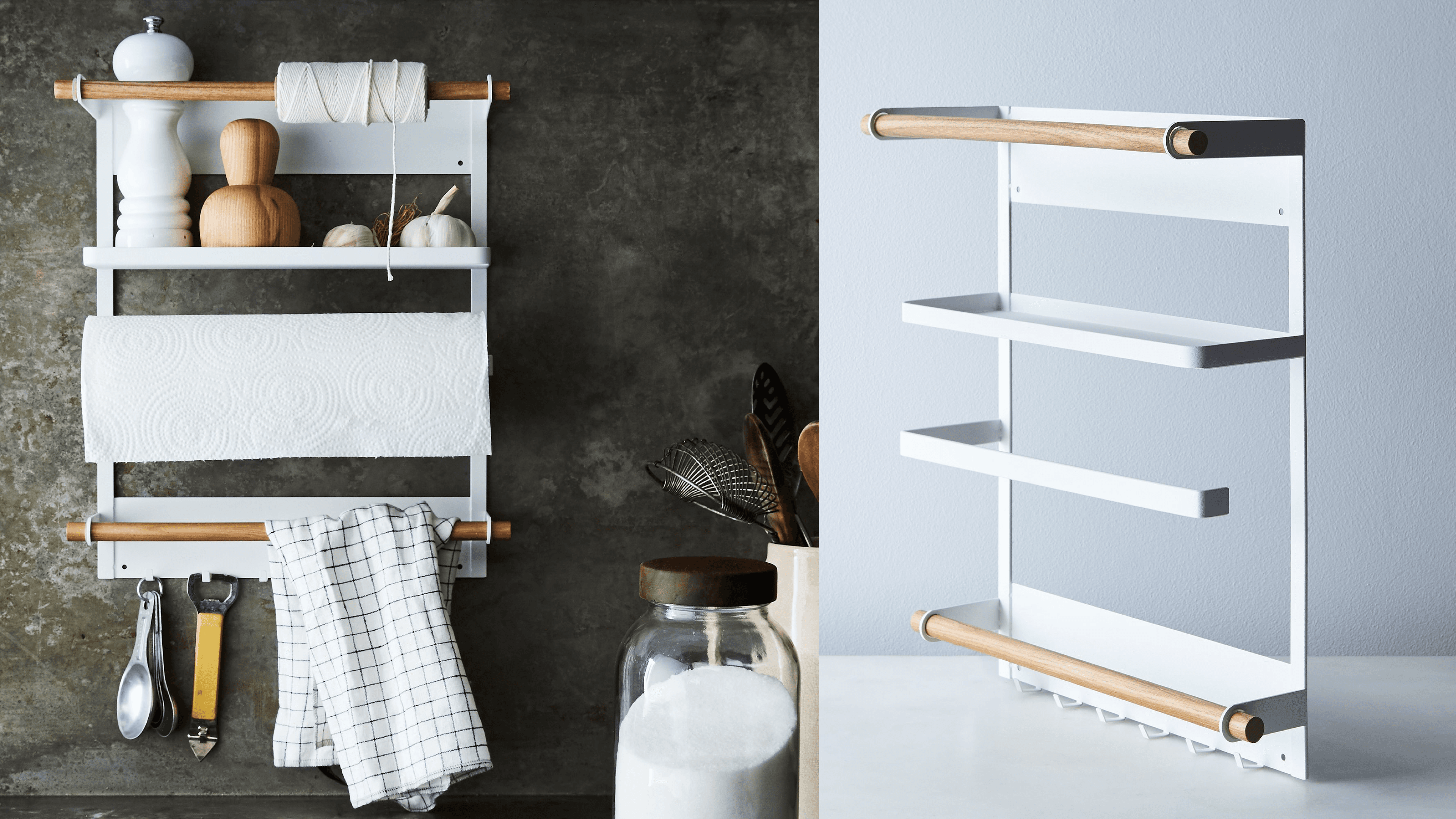 magnetic storage rack that'll attach to your fridge for extra storage