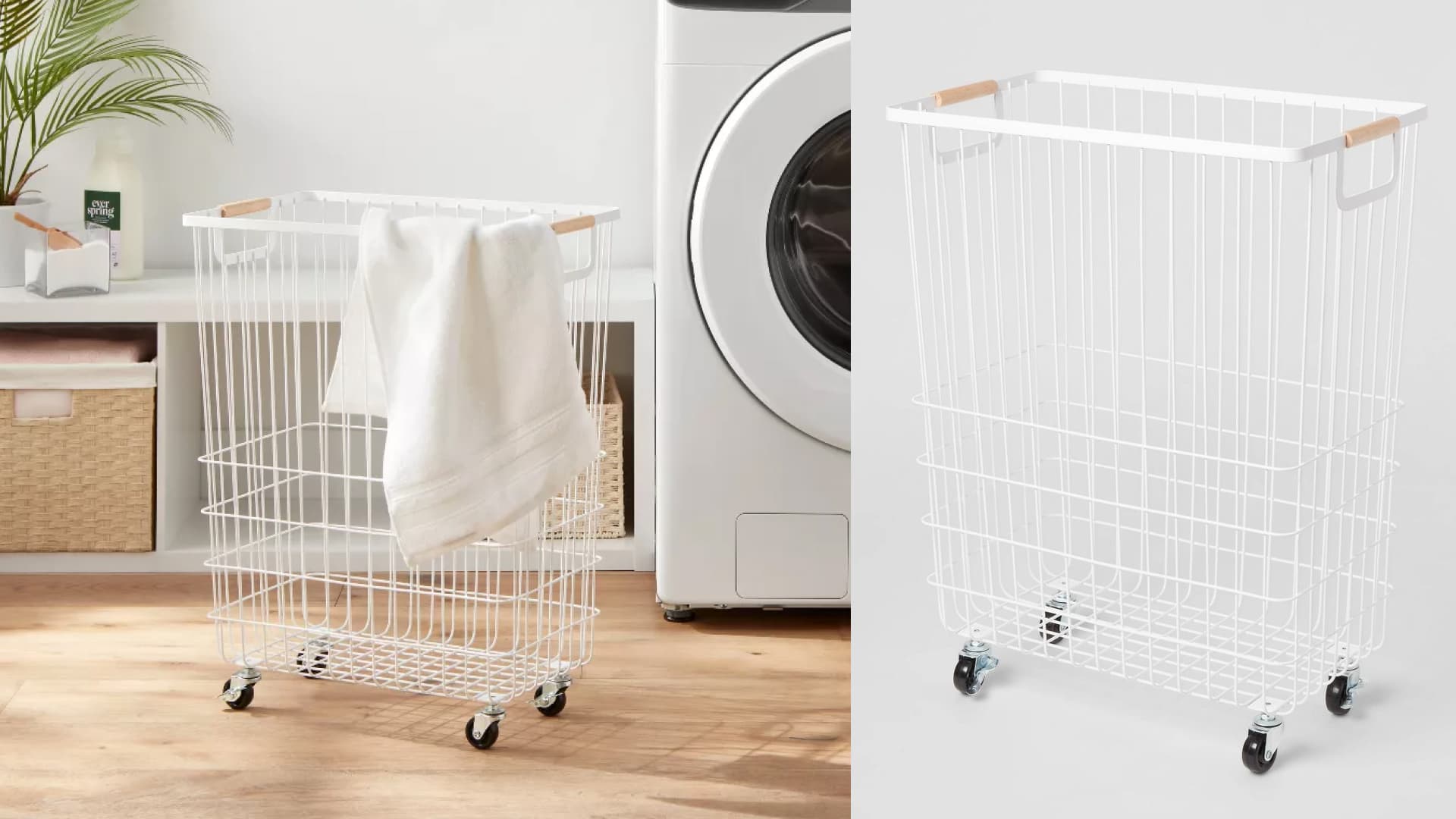 Wire Rolling Laundry Hamper