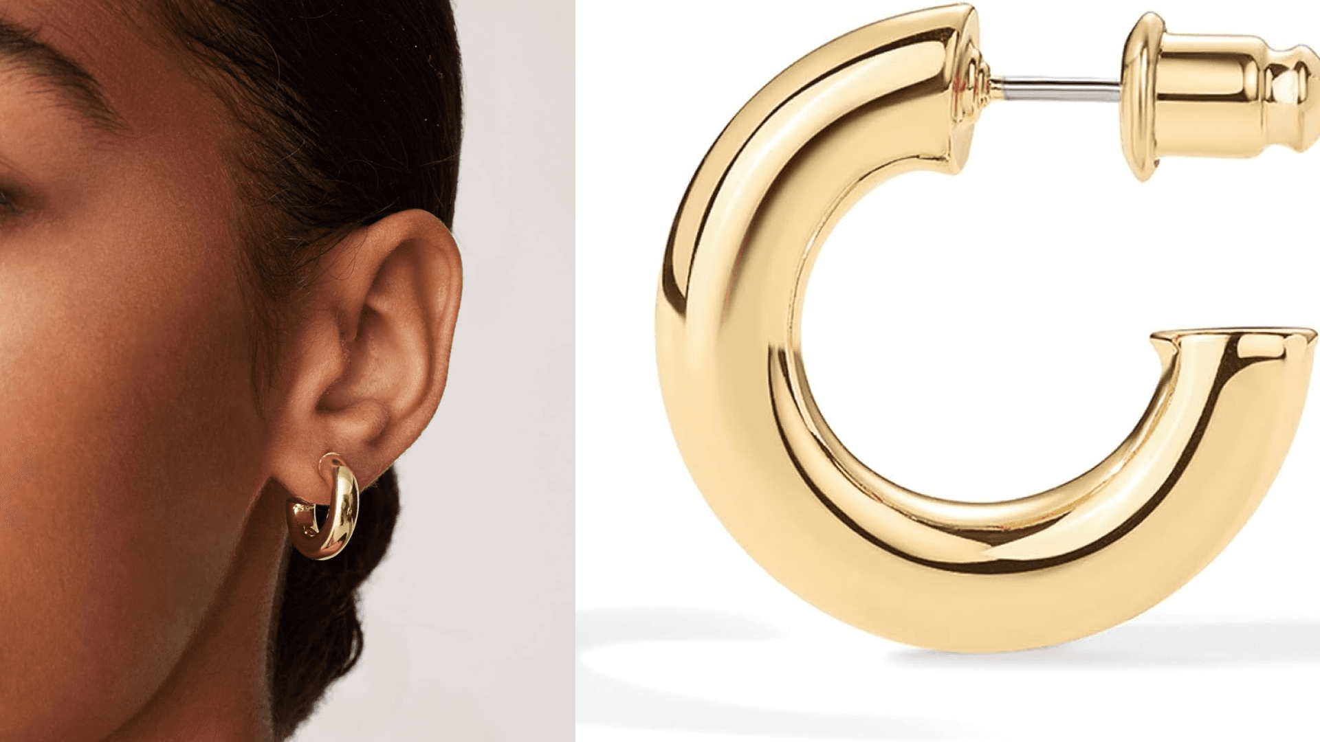 pavoi gold plated hoop earrings