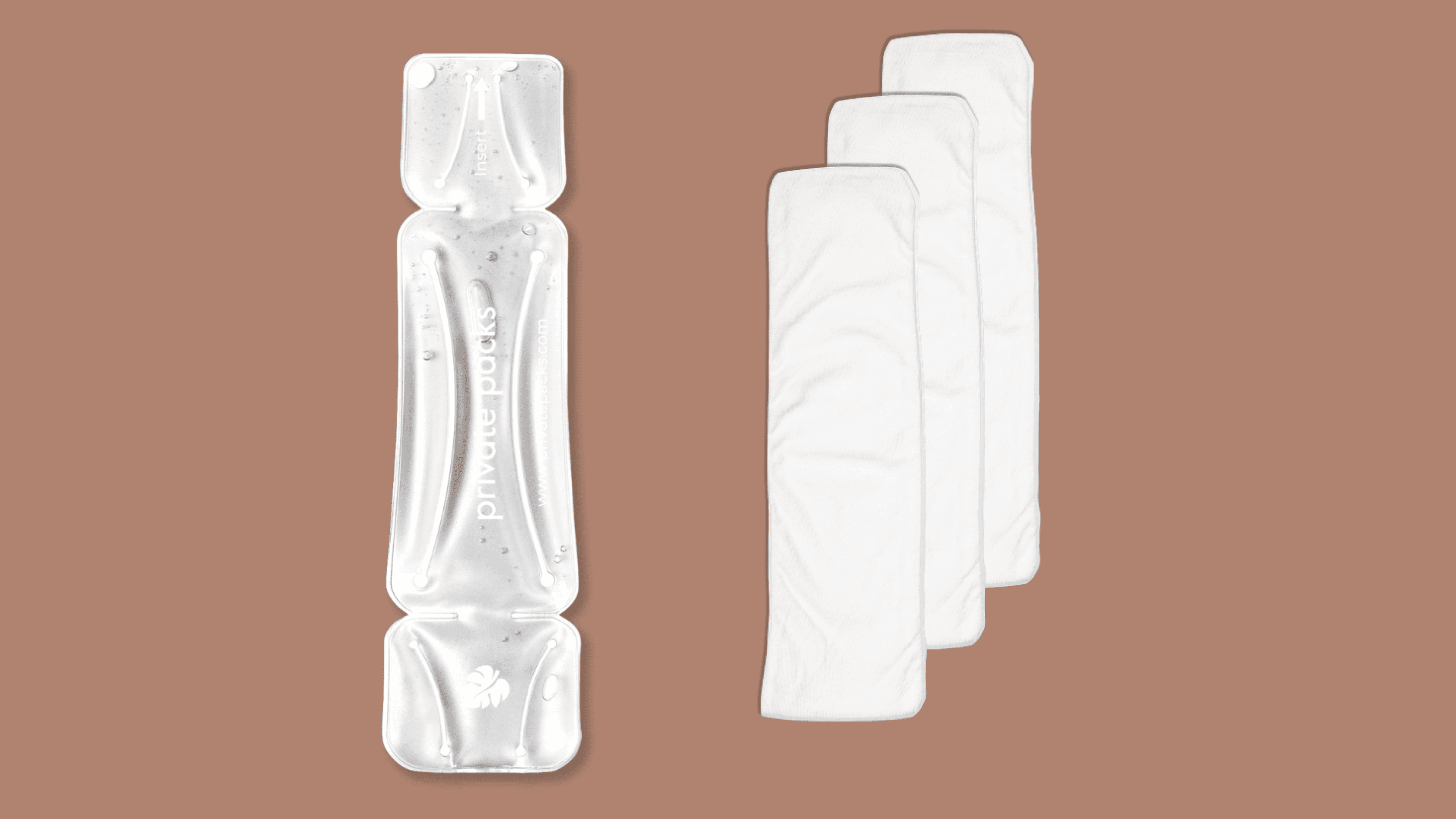 hot and cold packs that can be slipped into underwear to provide muscle relief or discomfort post sex