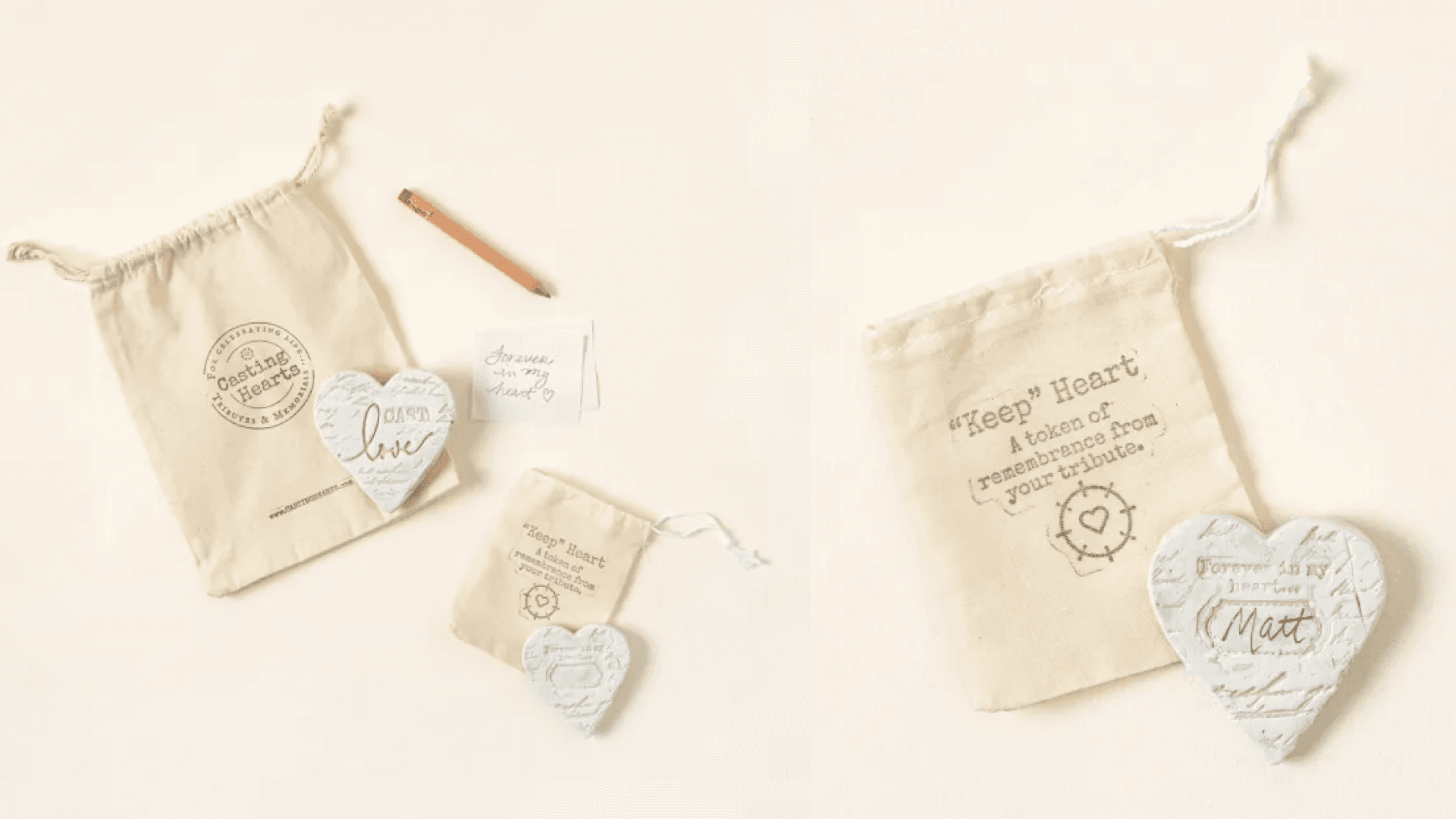 clay memorial casting heart