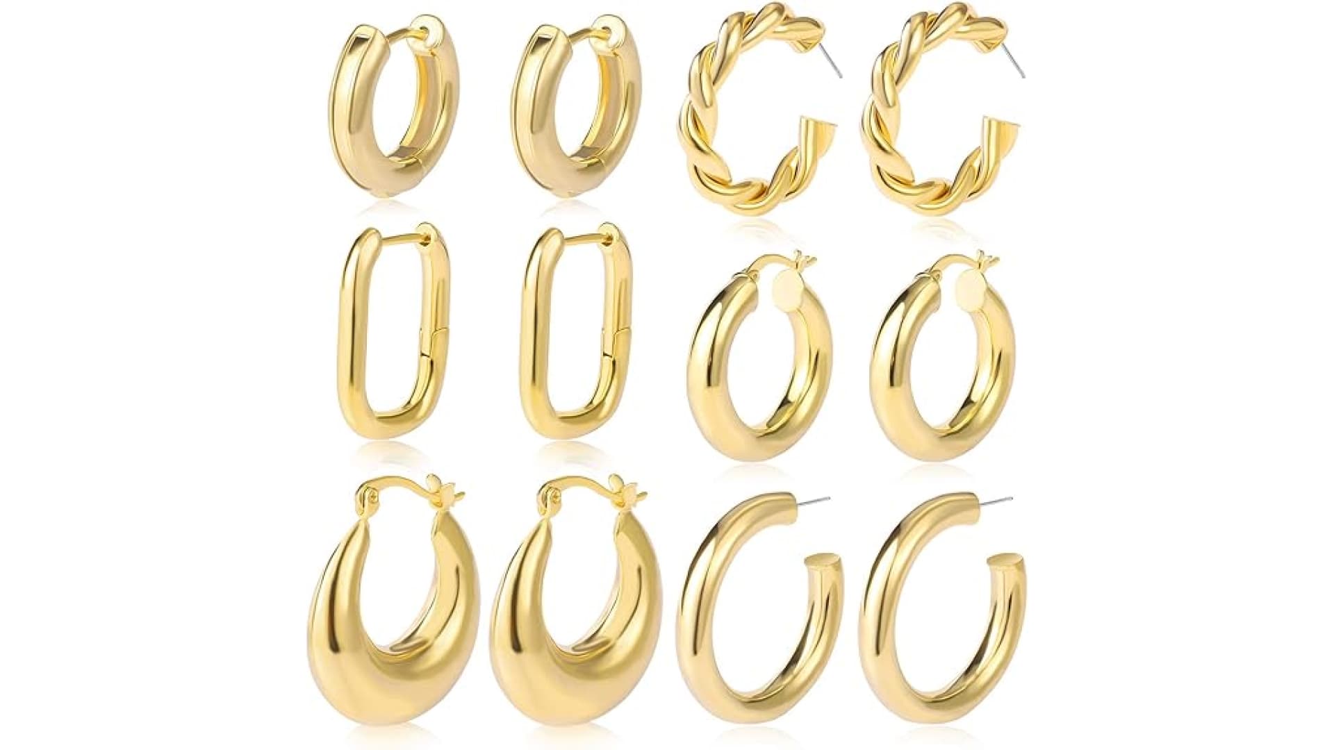 set of chunky hoops
