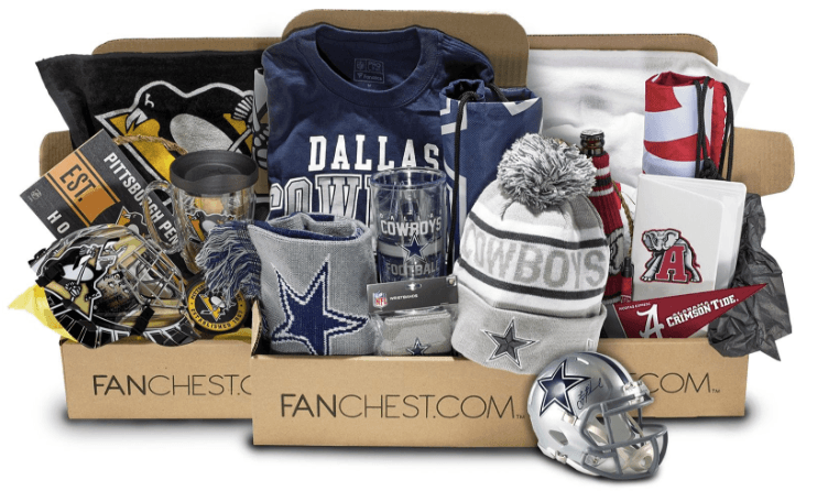 Fanchest samples with sports gear