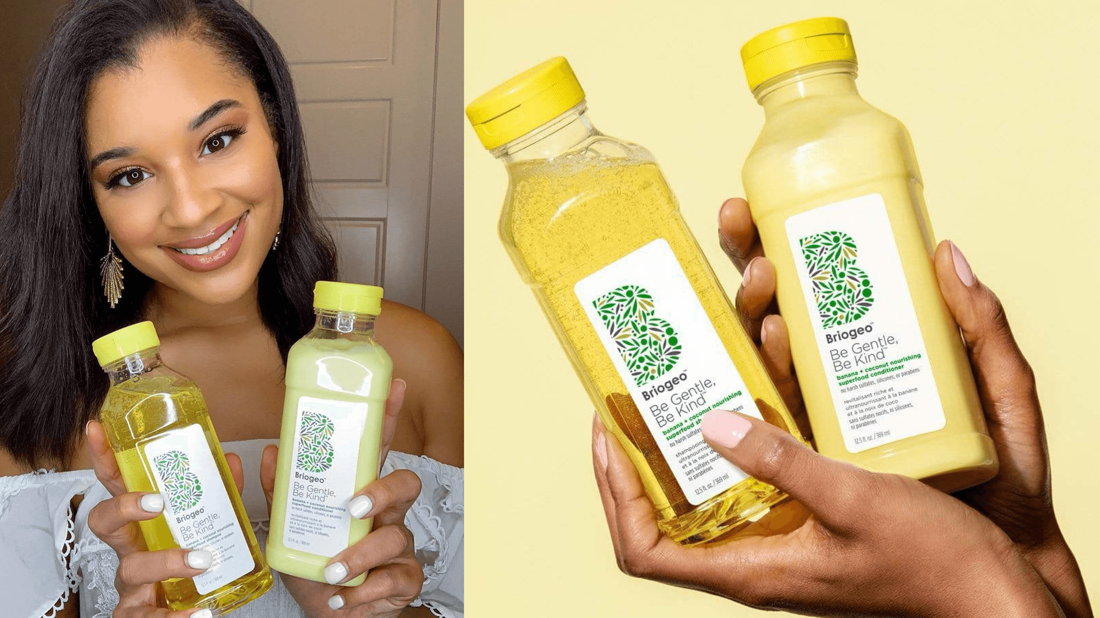 clean shampoo and conditioner packed with antioxidants and essential oils to hydrate hair