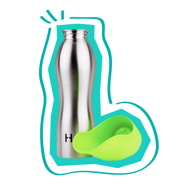 H2O4K9 Stainless Steel Dog Water Bottle and Travel Bowl