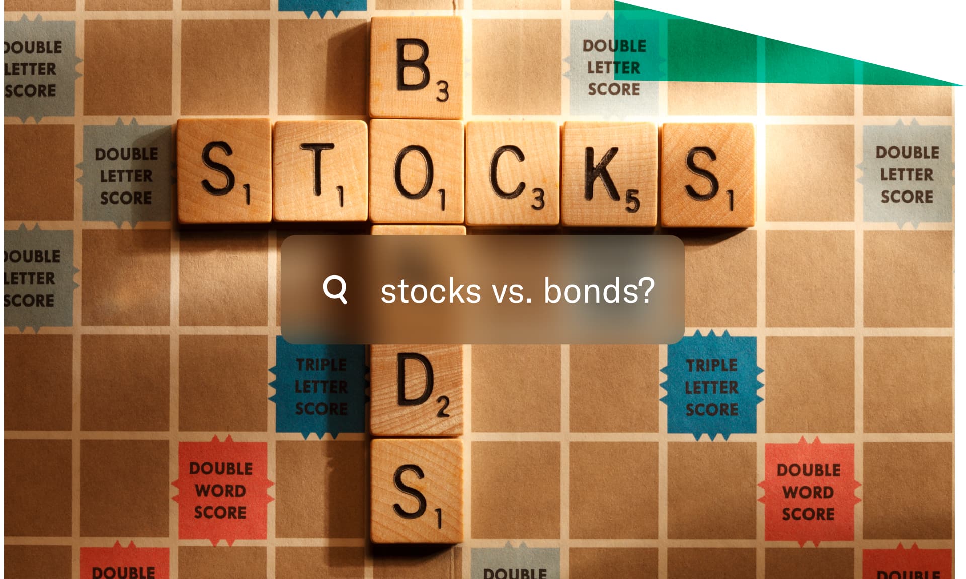 stocks vs bonds stock image