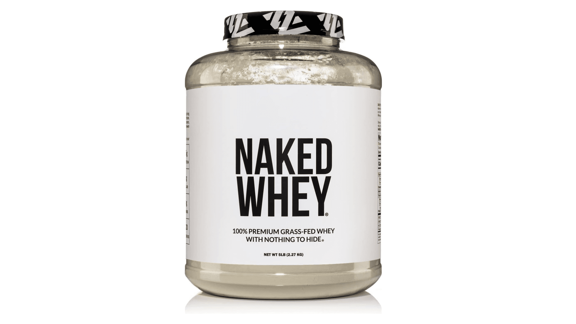 Container of Naked Whey powder