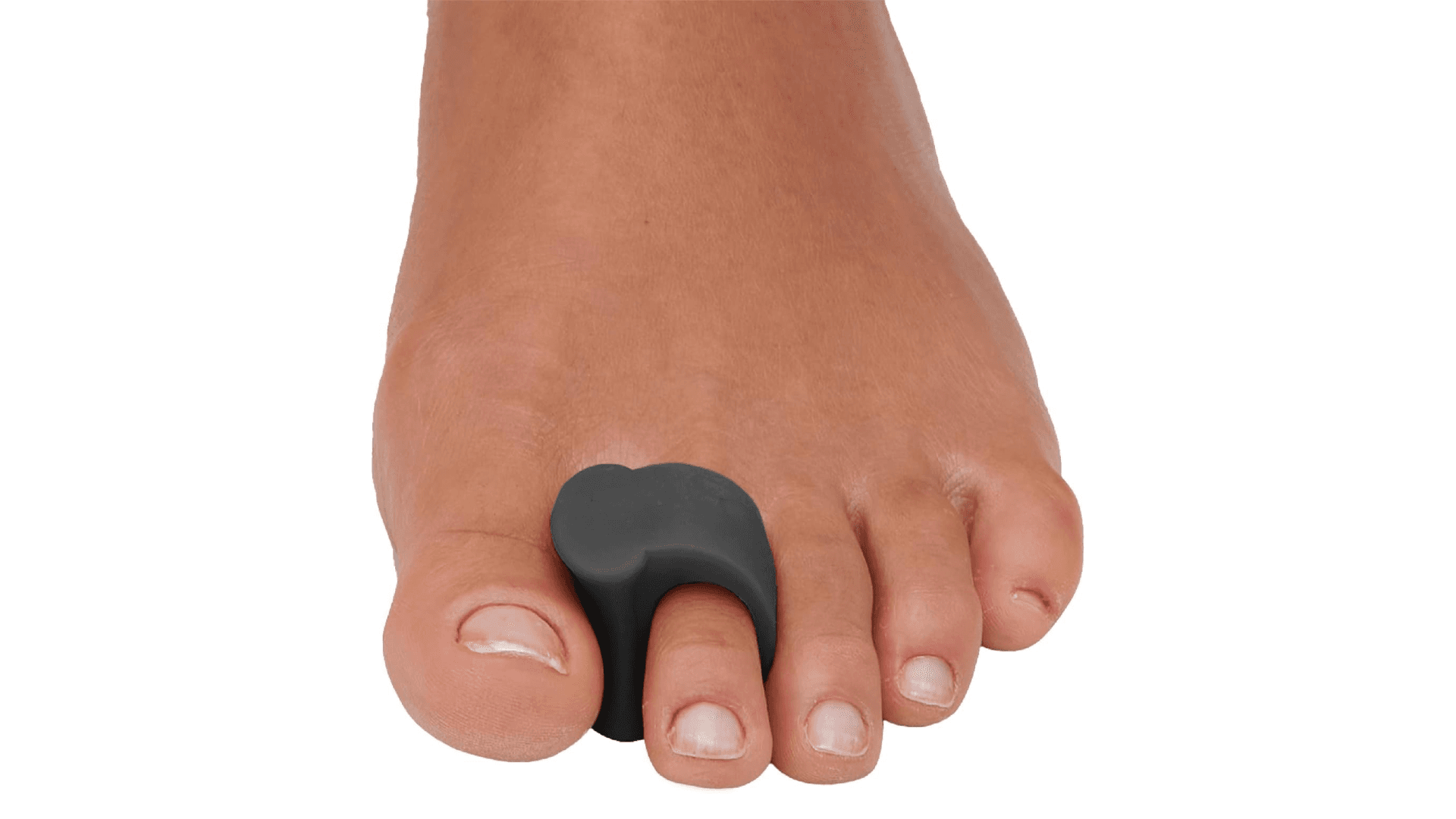 ZenToes Gel Toe Separators for Overlapping Toes, Bunions, Big Toe Alignment, Corrector and Spacer - 4 Pack (Black)