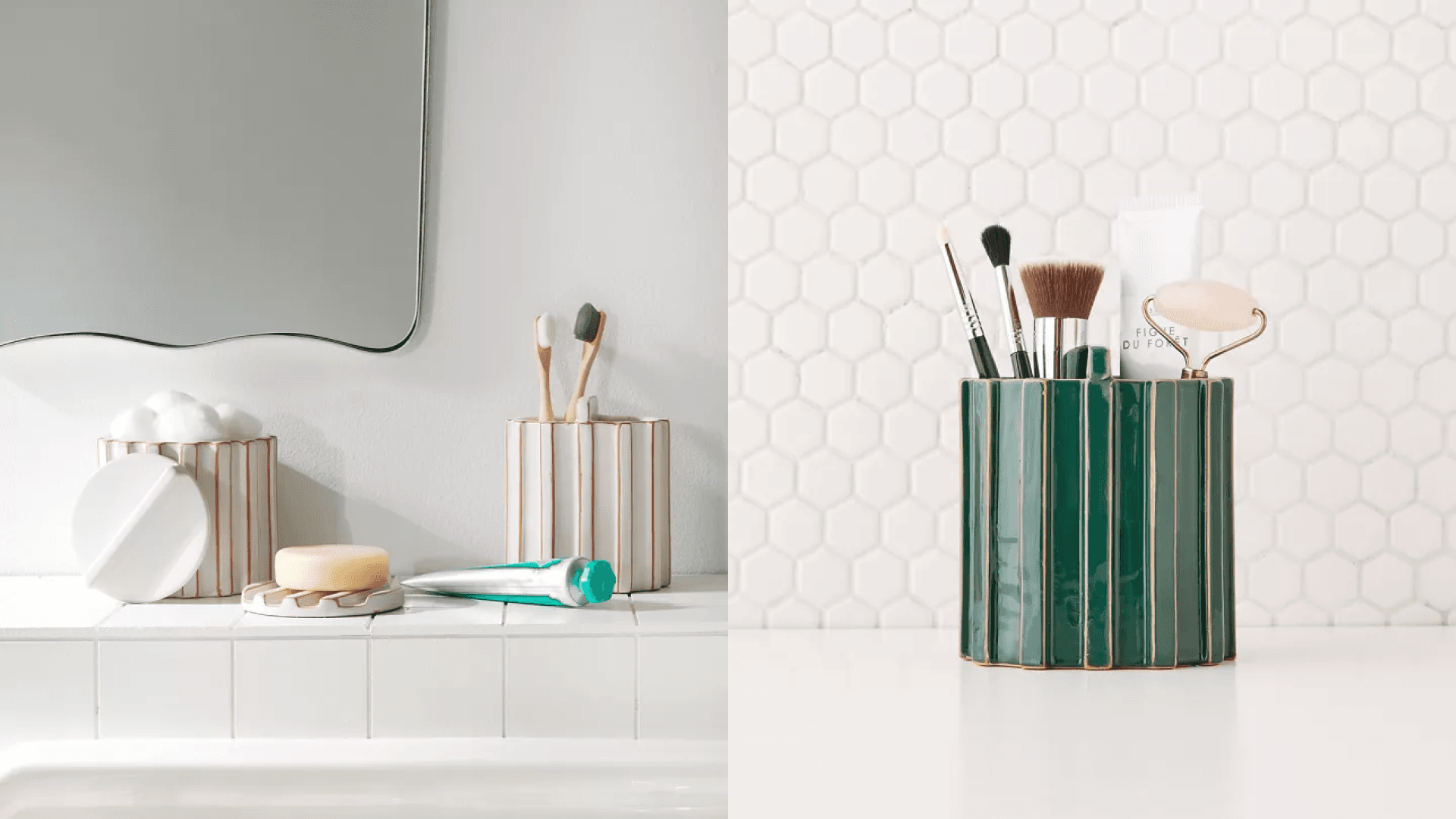 Ceramic toothbrush holder