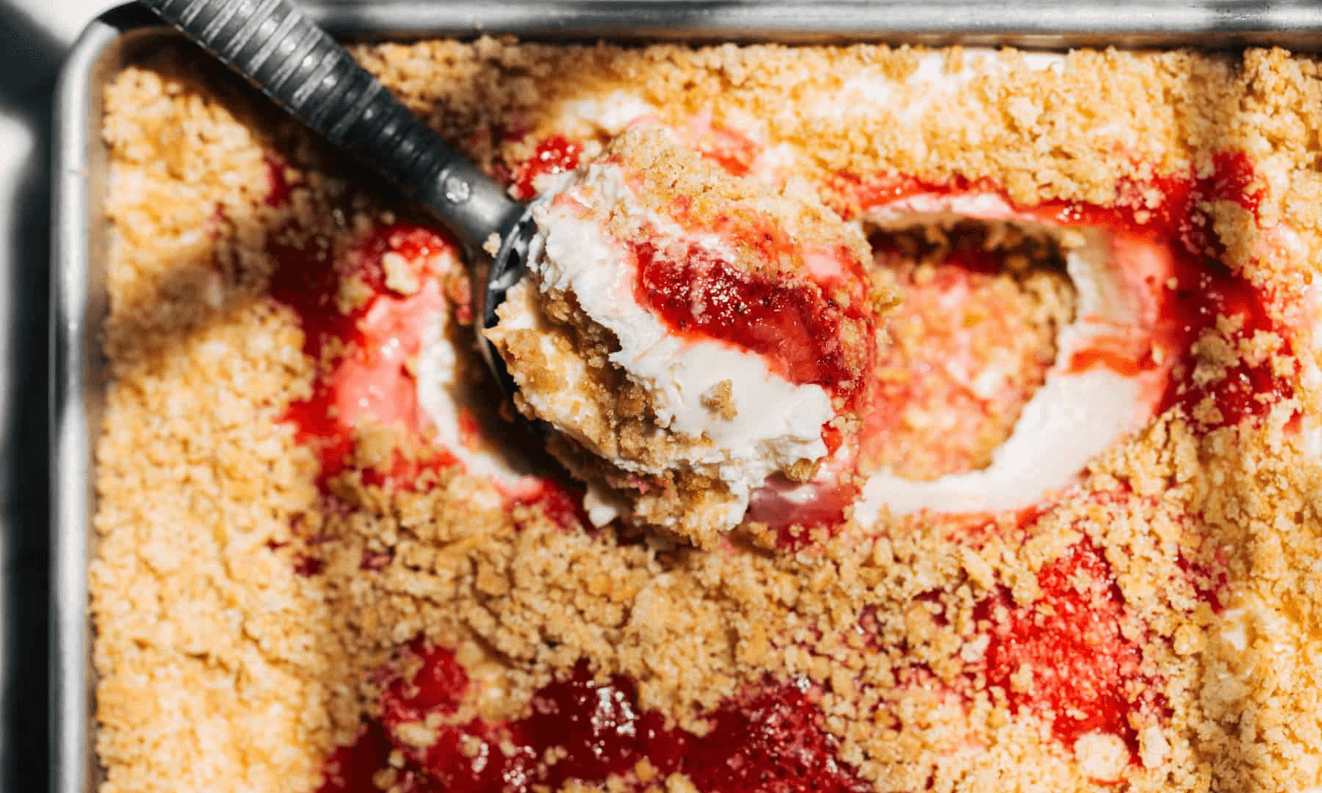 Scoopable cheesecake 