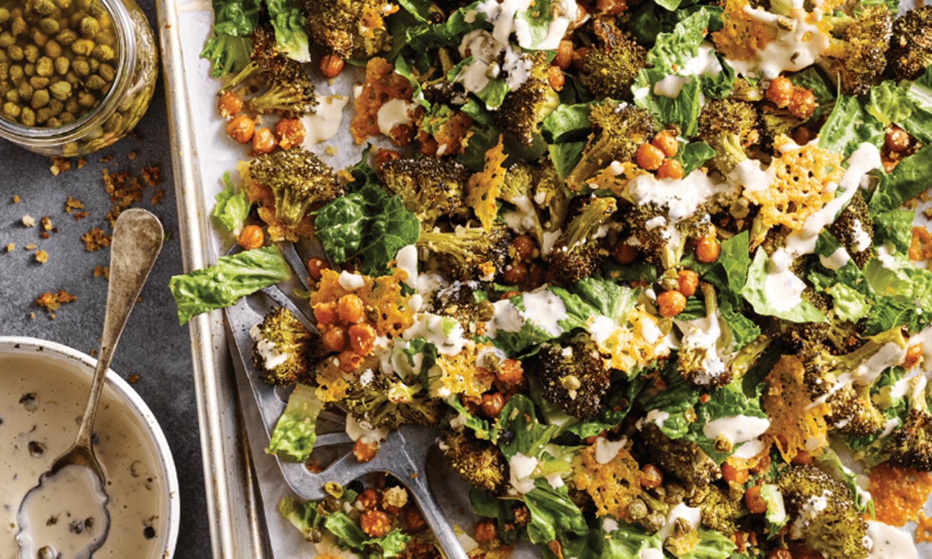 Jeanine Donofrio’s Broccoli Sheet Pan Caesa