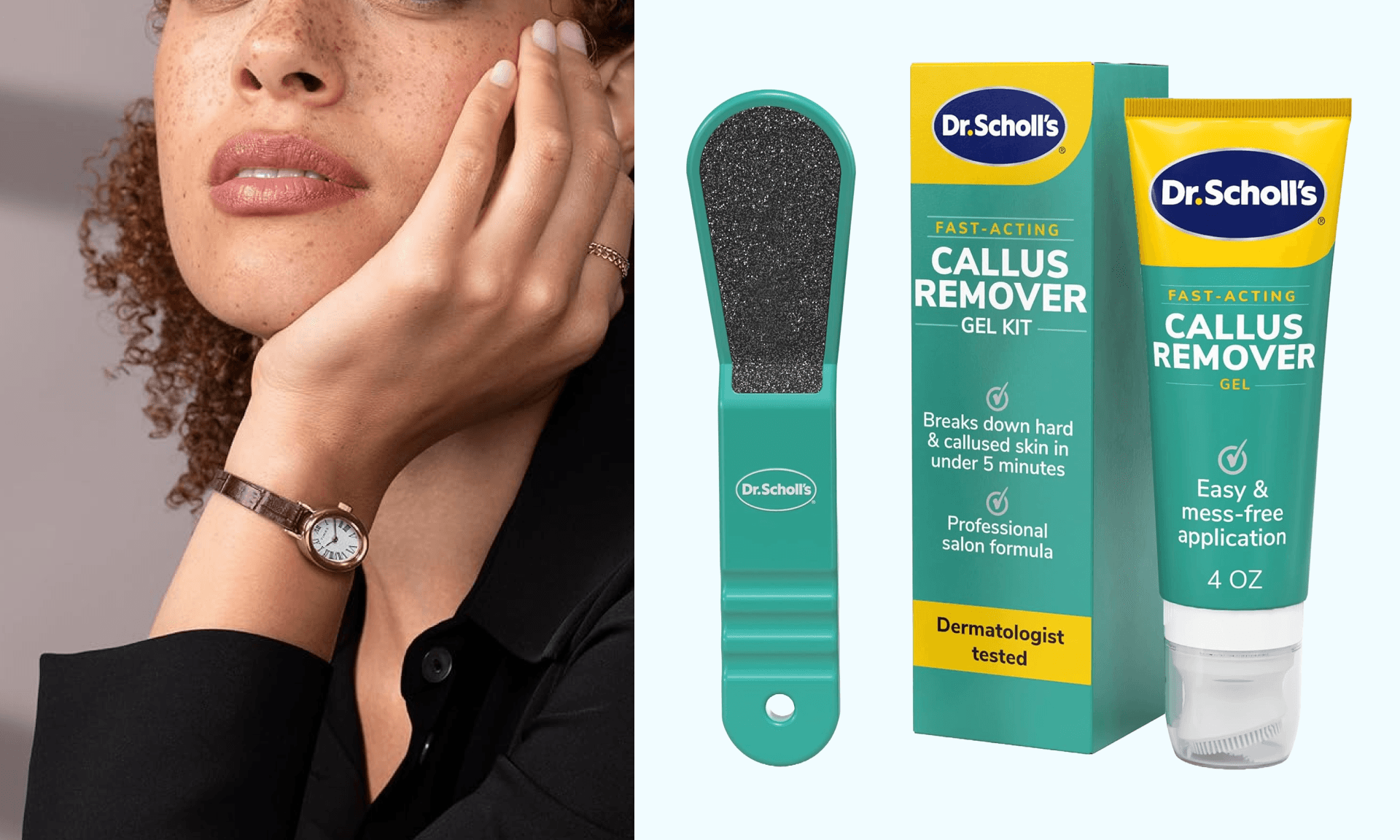 watch, callus remover kit