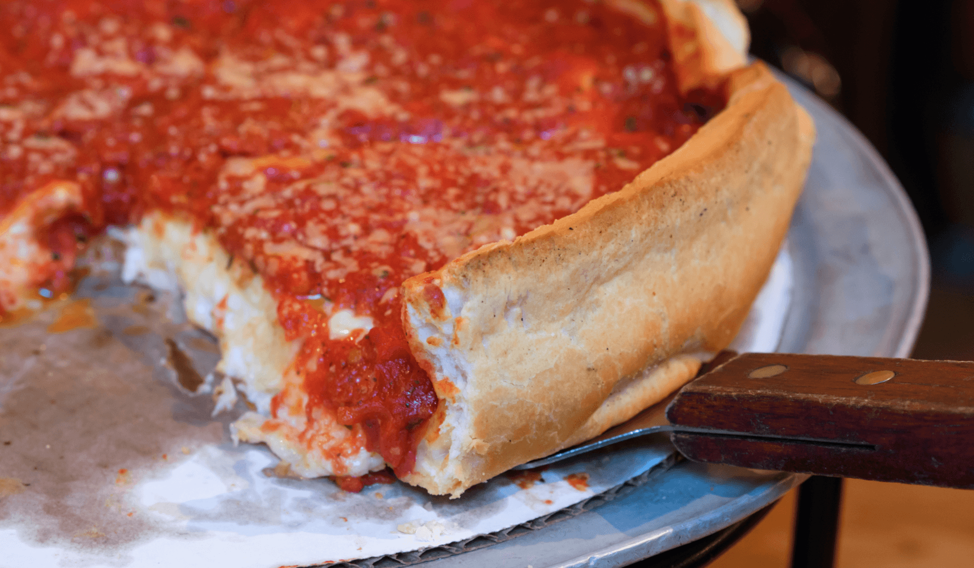 Chicago deep-dish pizza