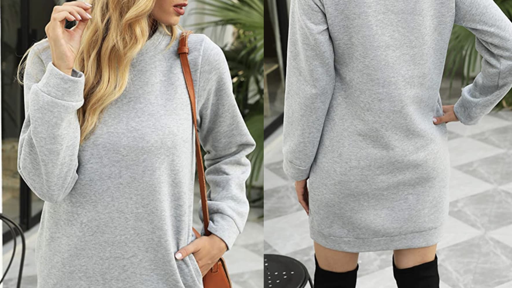 A sweatshirt dress