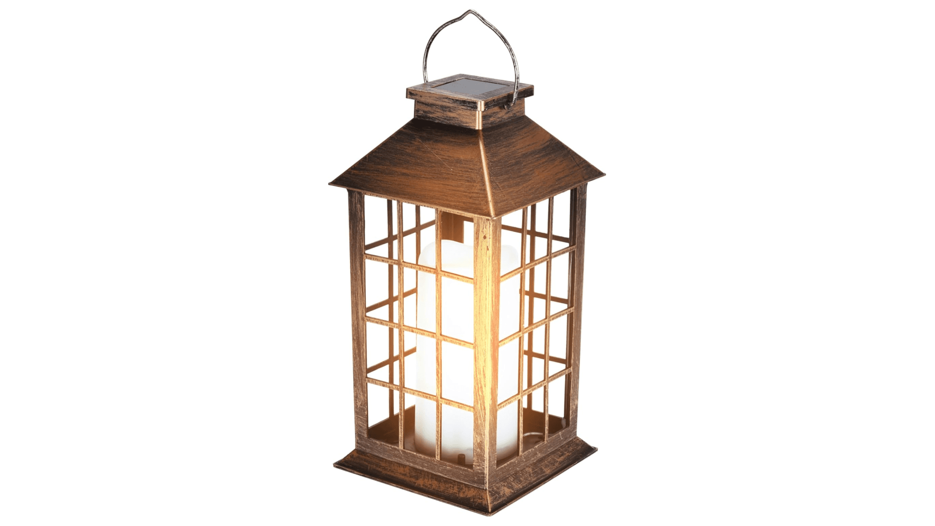 SteadyDoggie Outdoor Solar Lantern with Squares Pattern - Waterproof Decorative Sun Powered - Hanging Lights for Patio, Garden, and Yard - Smart Power-Saving Mode - Colorful Paper-Like Illuminated