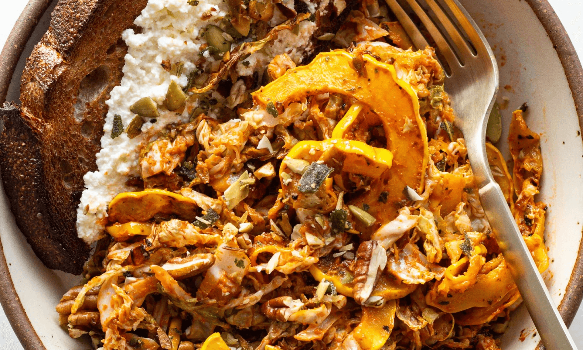 Justine Doiron's Baked Cabbage Salad with Winter Romesco