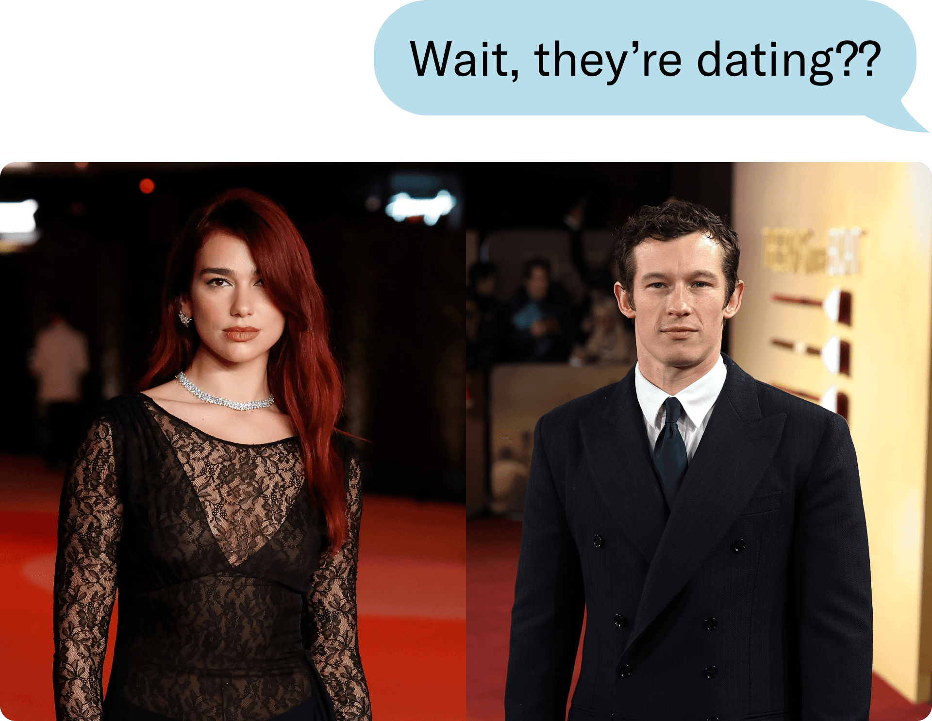 Dua Lipa and Collum Turner