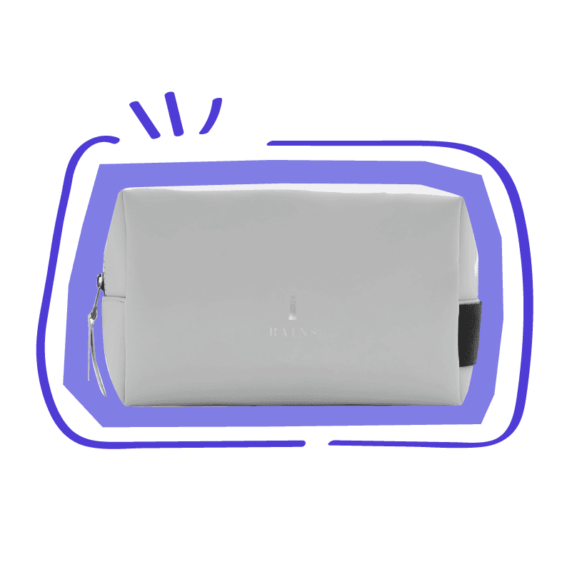 A water-repellent dopp kit