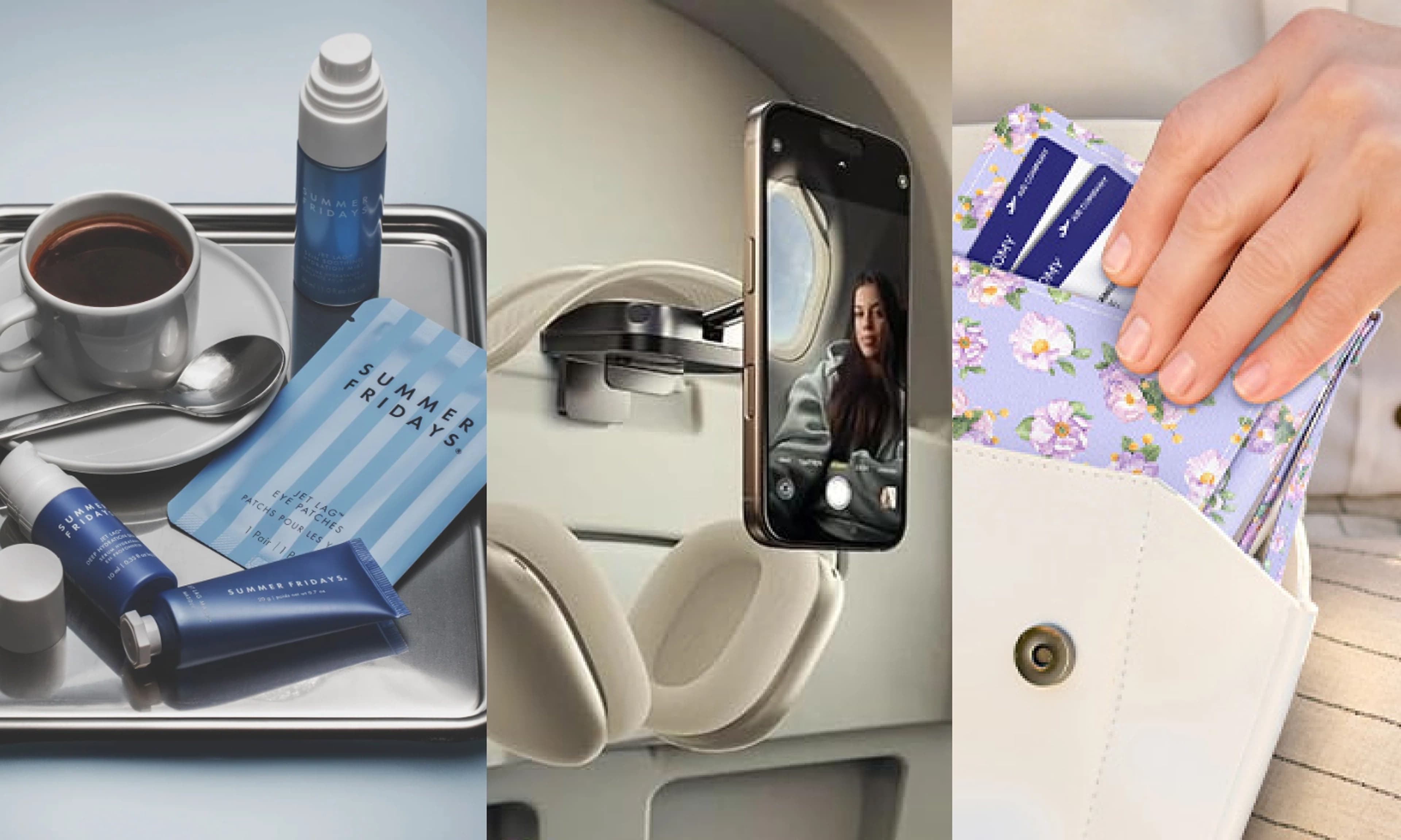skincare, phone stand, passport holder