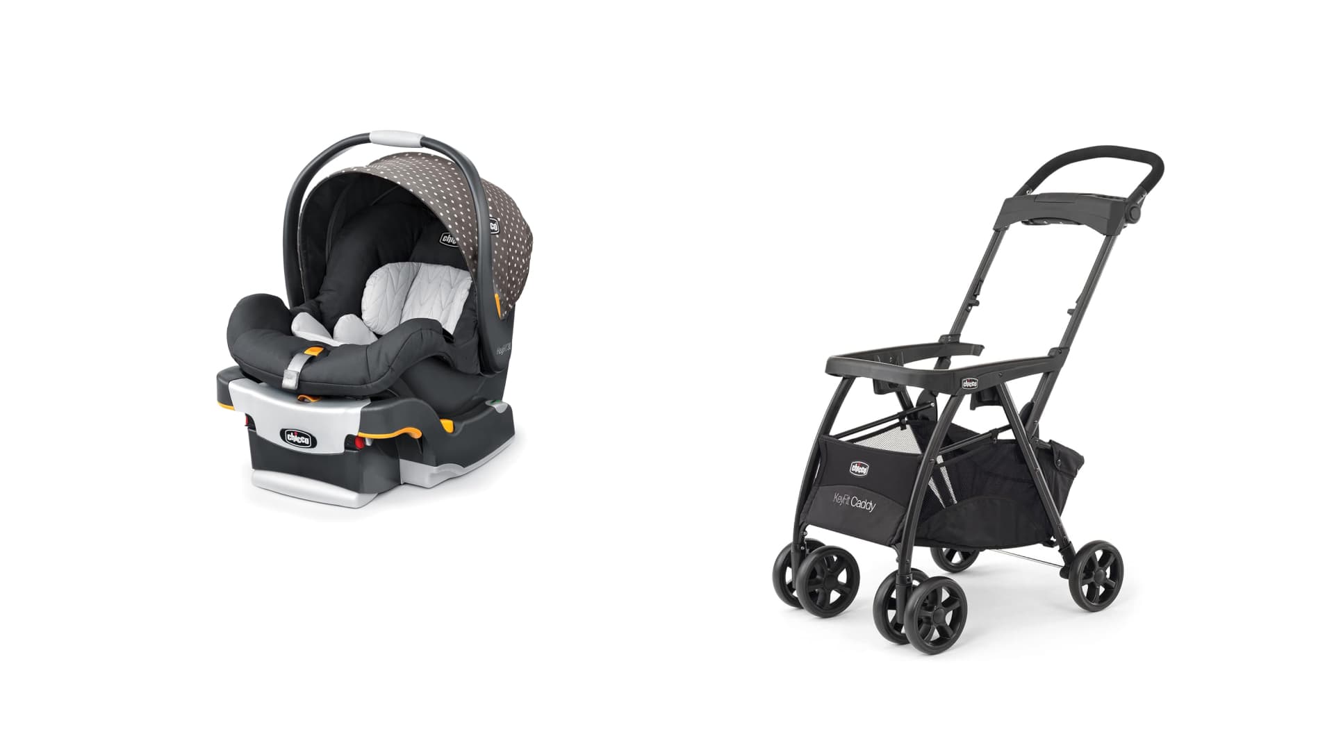 A keyfit infant car seat. 