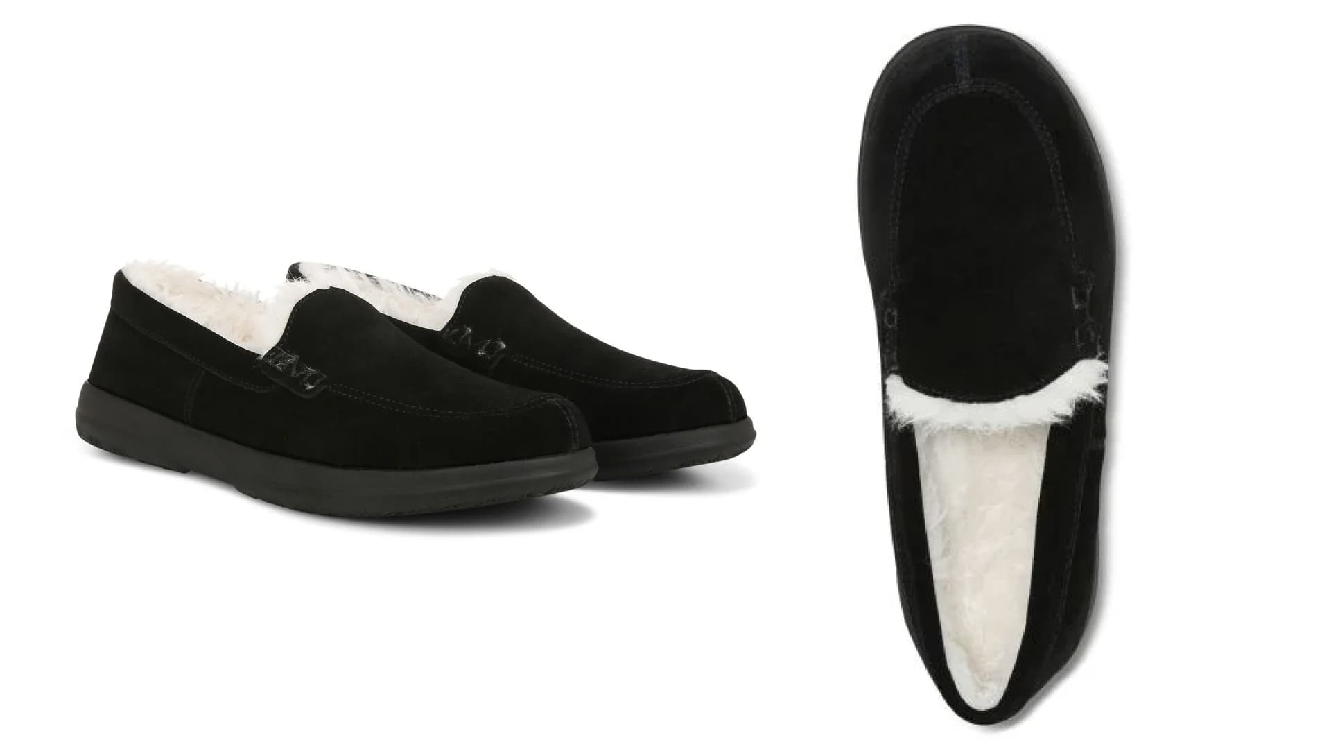 slippers with support in black