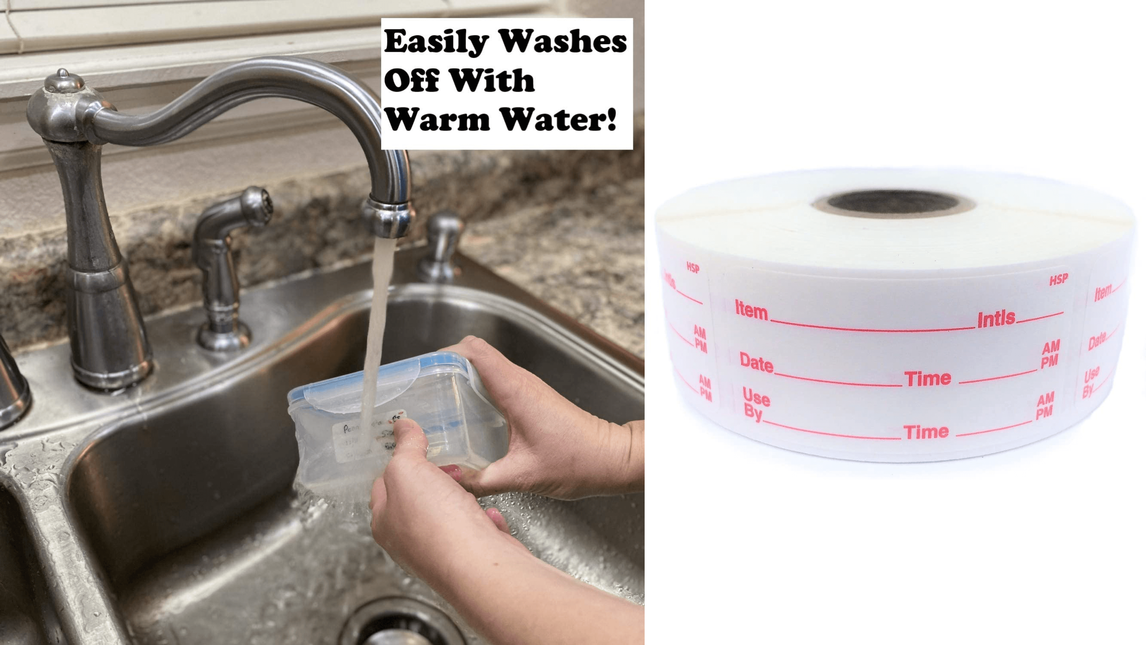 dissolvable food labels for storage containers