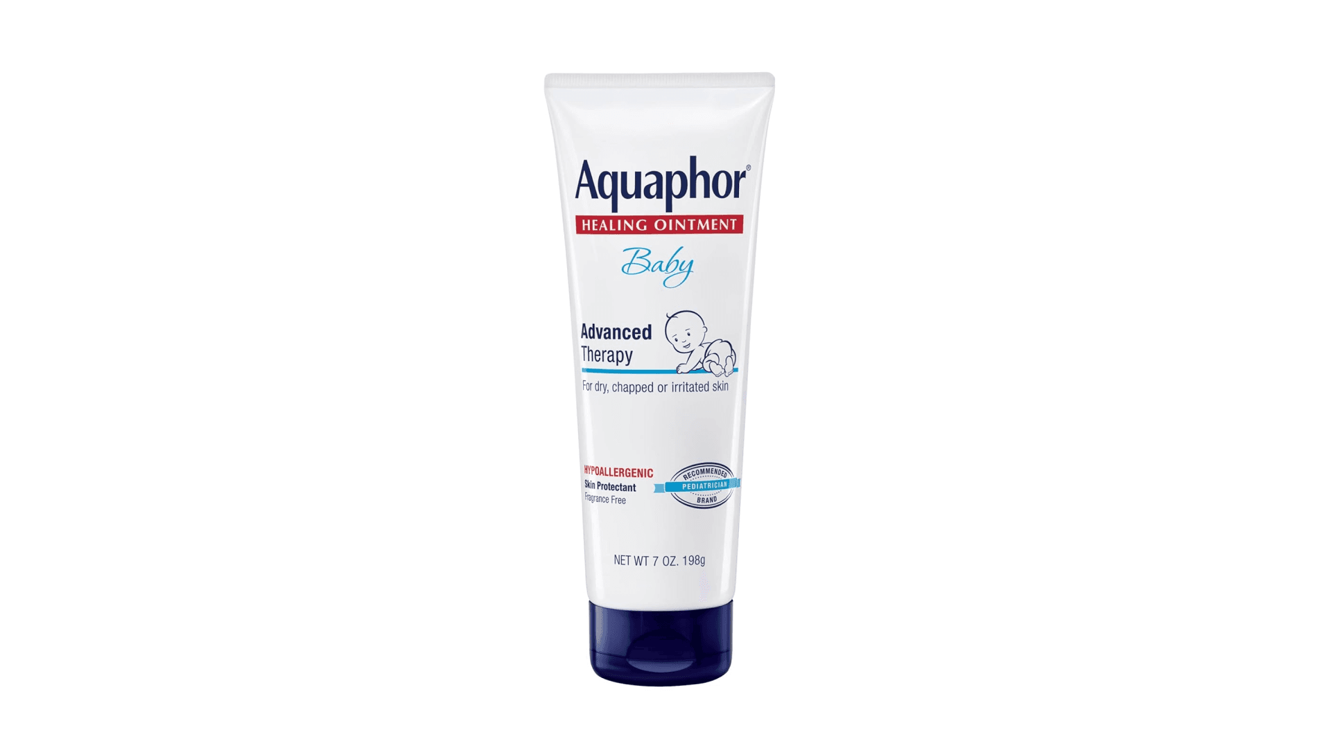 Aquaphor Baby Healing Ointment Advanced Therapy Skin Protectant, Dry Skin and Diaper Rash Ointment, 7 Oz Tube