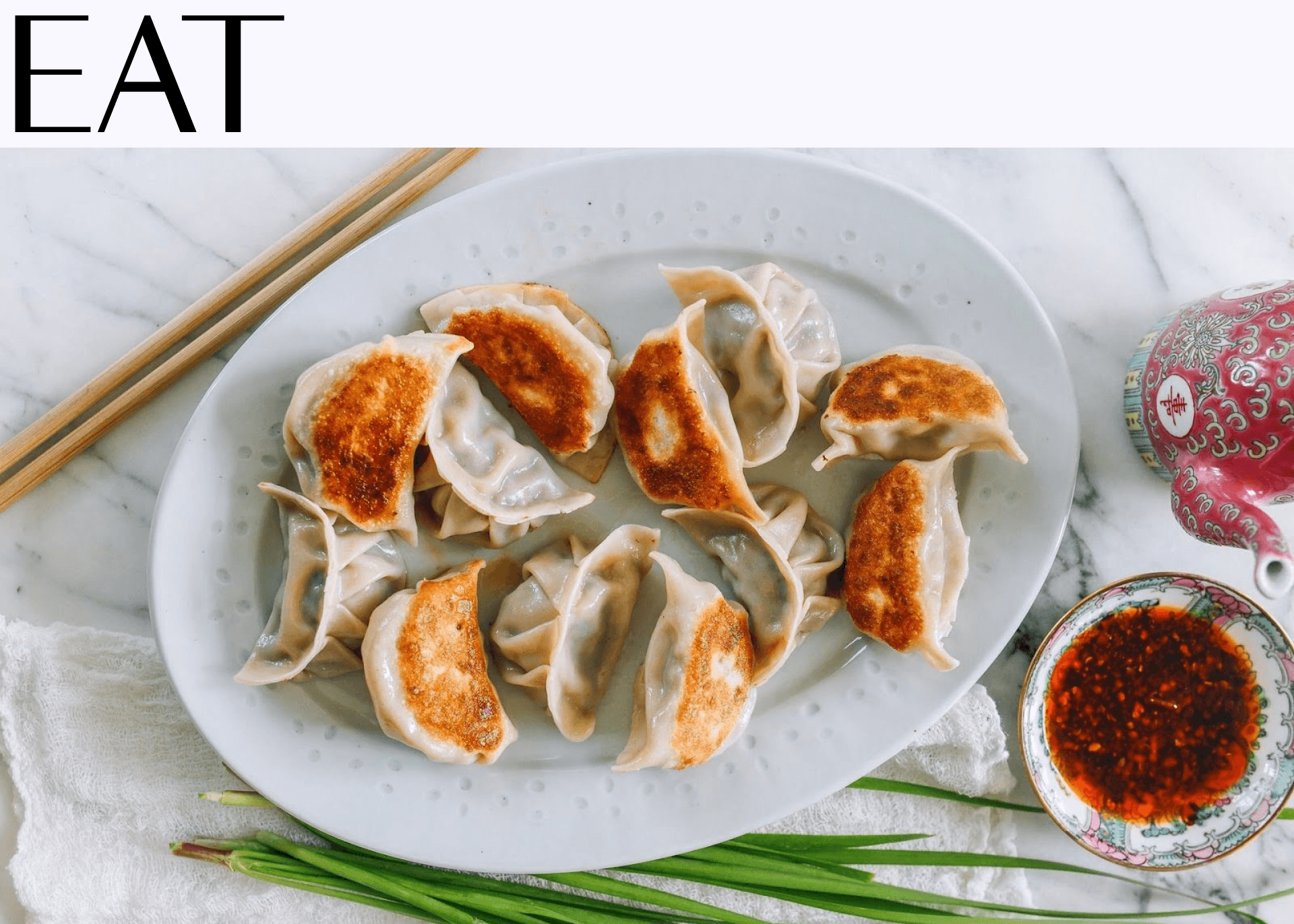 The Woks of Life Pork and Chive Dumplings