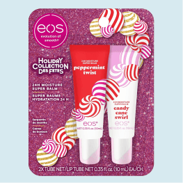 eos 24-Hour Moisture Balm in Peppermint Twist + Candle Cane Swirl