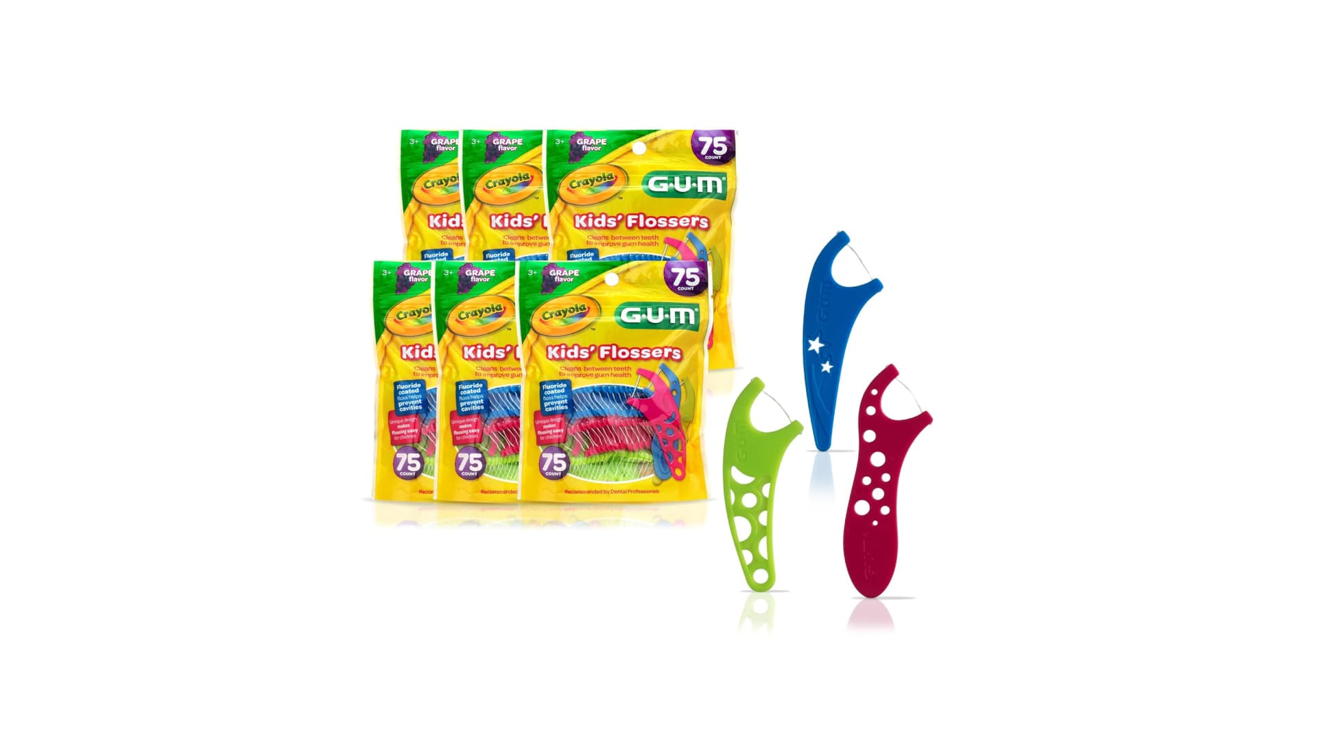 colorful teeth flossers