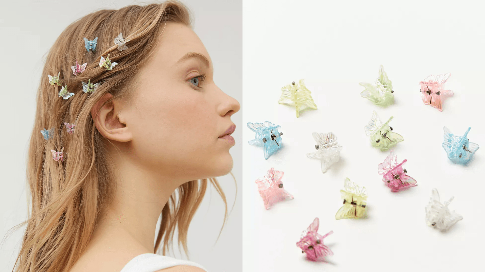 butterfly hair clips