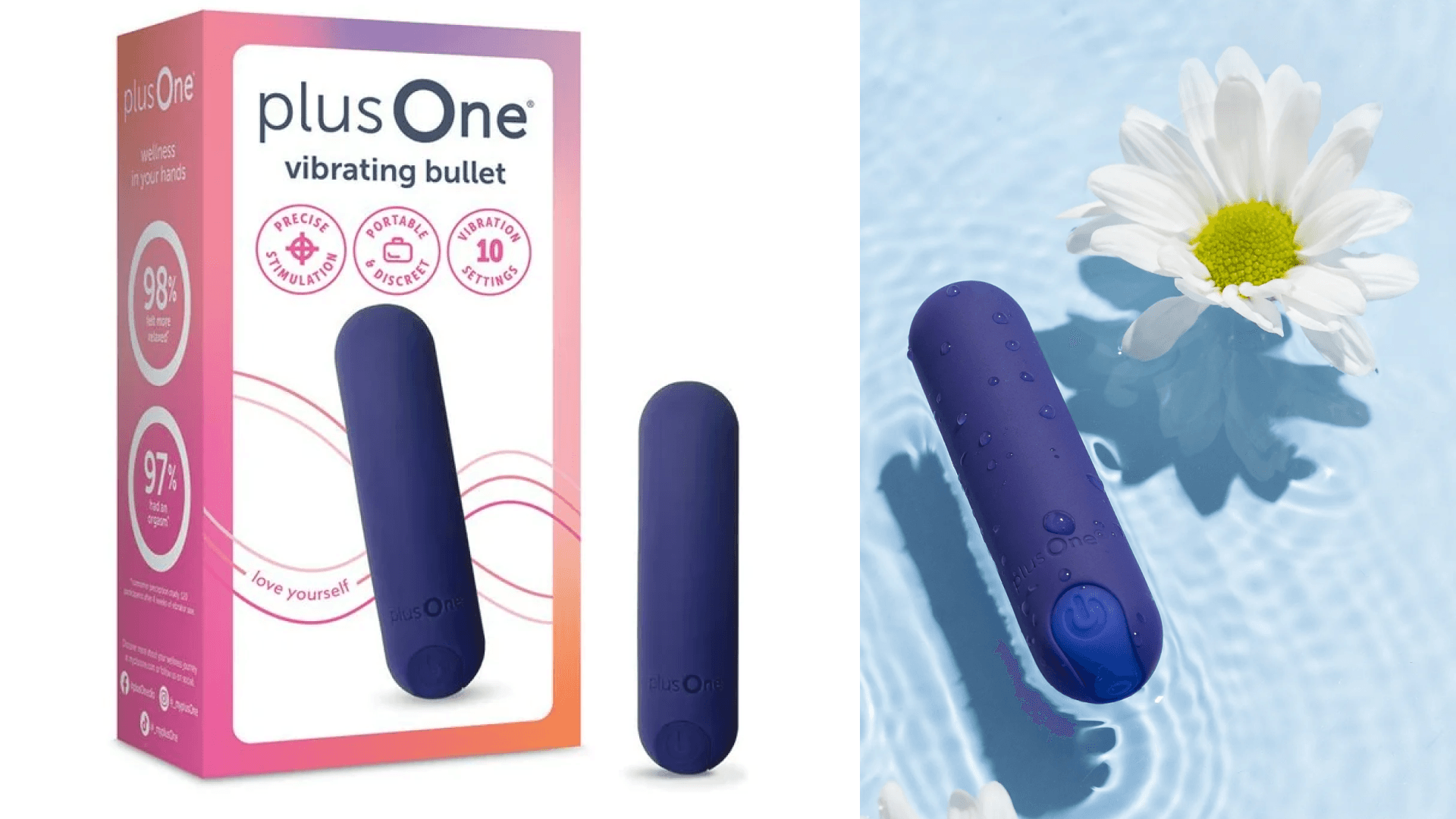 plusOne Vibrating Bullet Soft Touch Massager