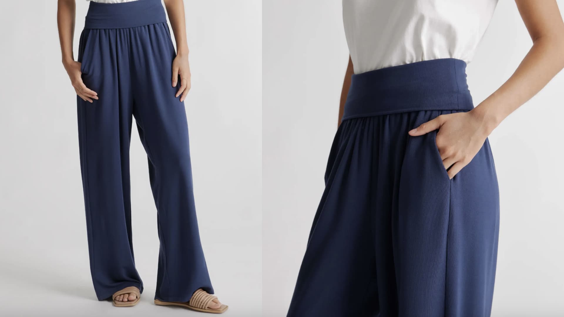French Terry Modal Wide-Leg Pants