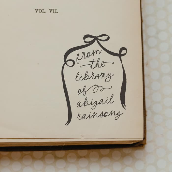 bow book stamp